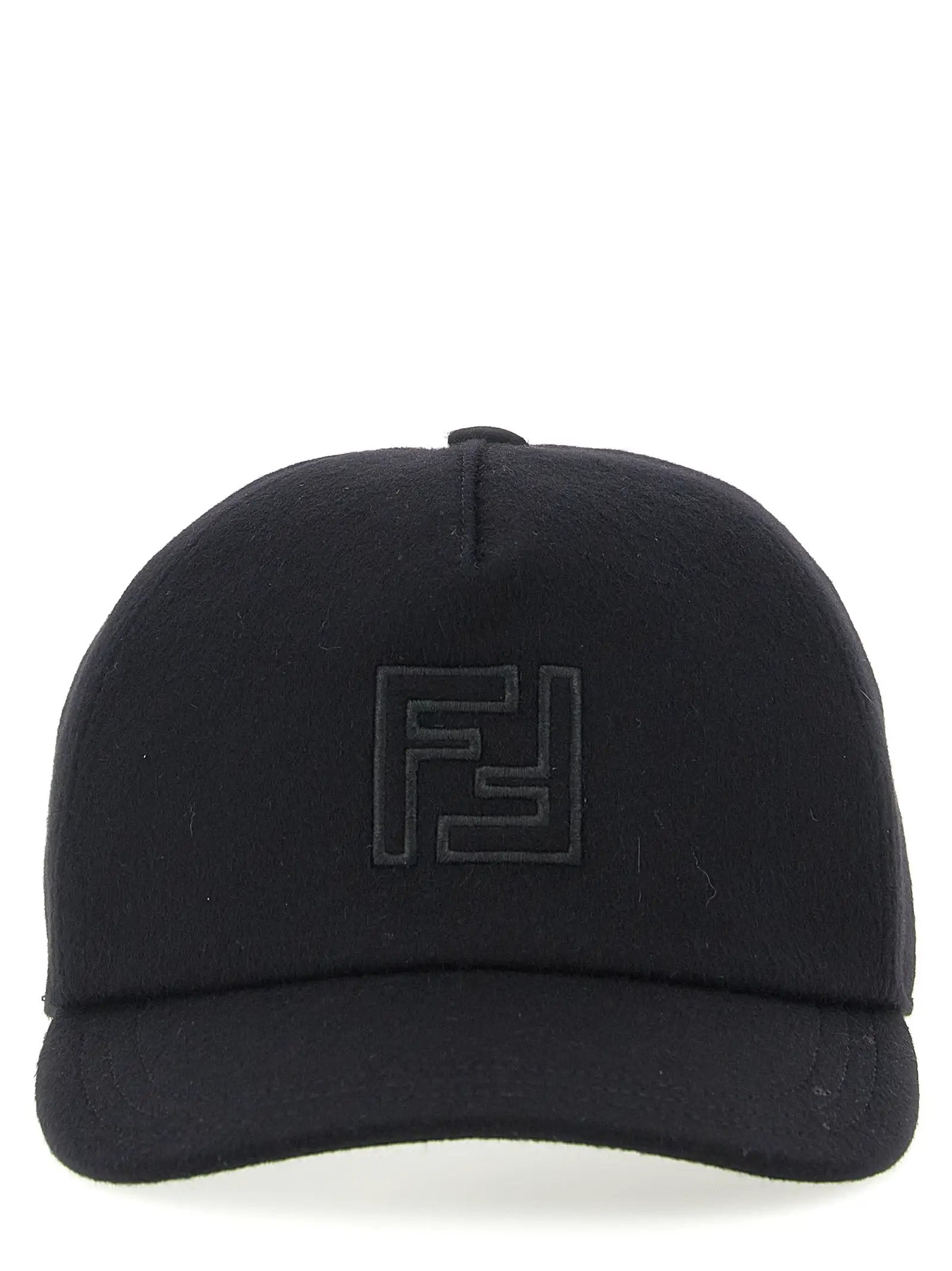 Fendi Black Wool Cap (Baseball Hat)