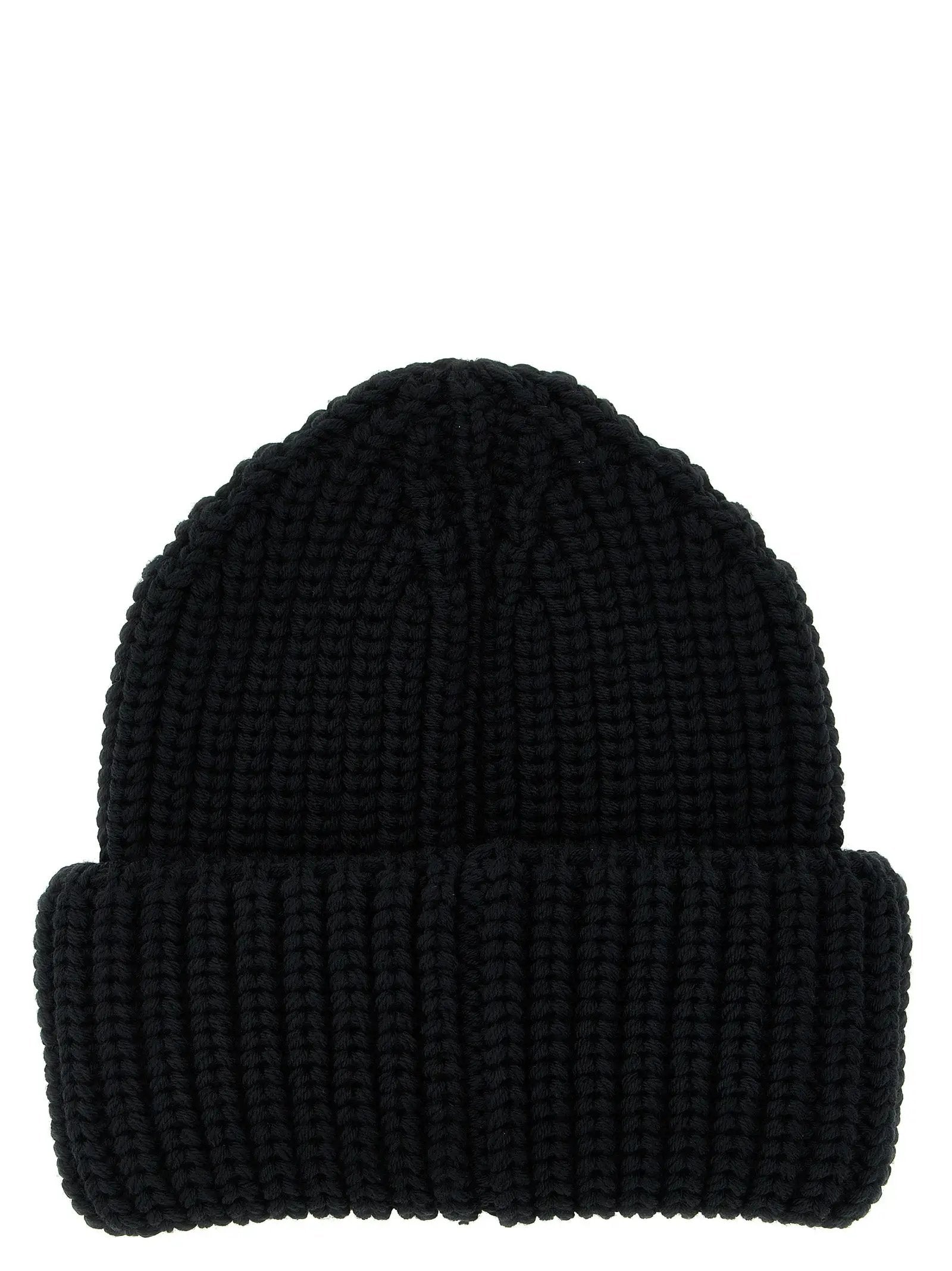 Moncler Grenoble Black Virgin Wool Beanie