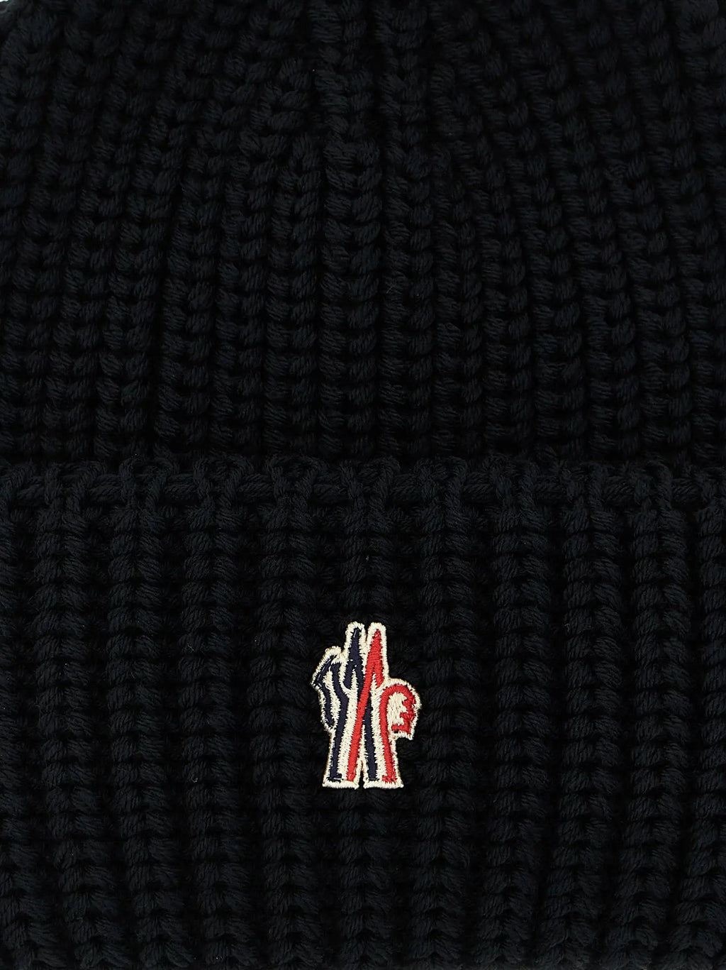 Moncler Grenoble Black Virgin Wool Beanie