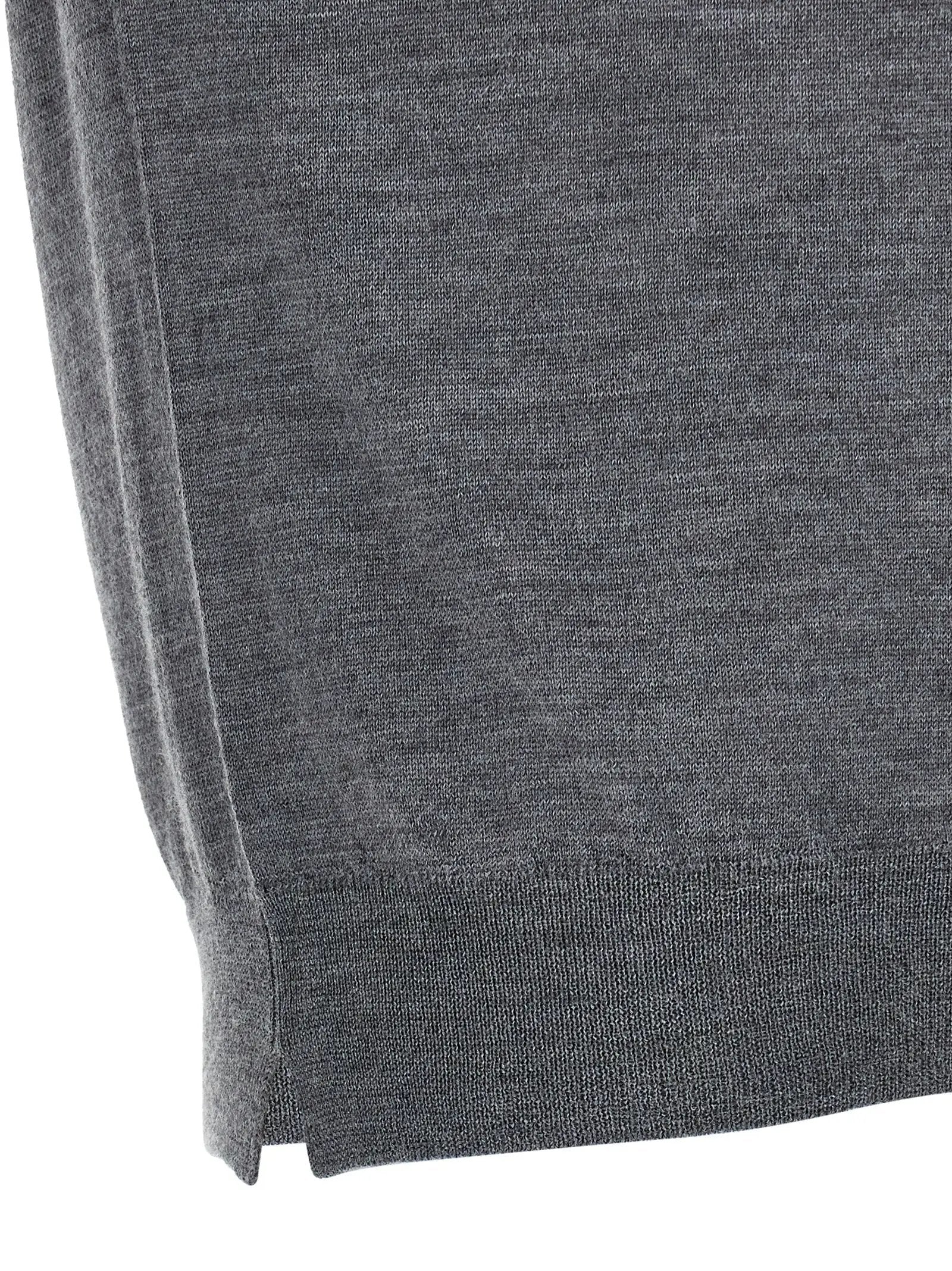 MA'RY'YA Gray Virgin Wool Cardigan