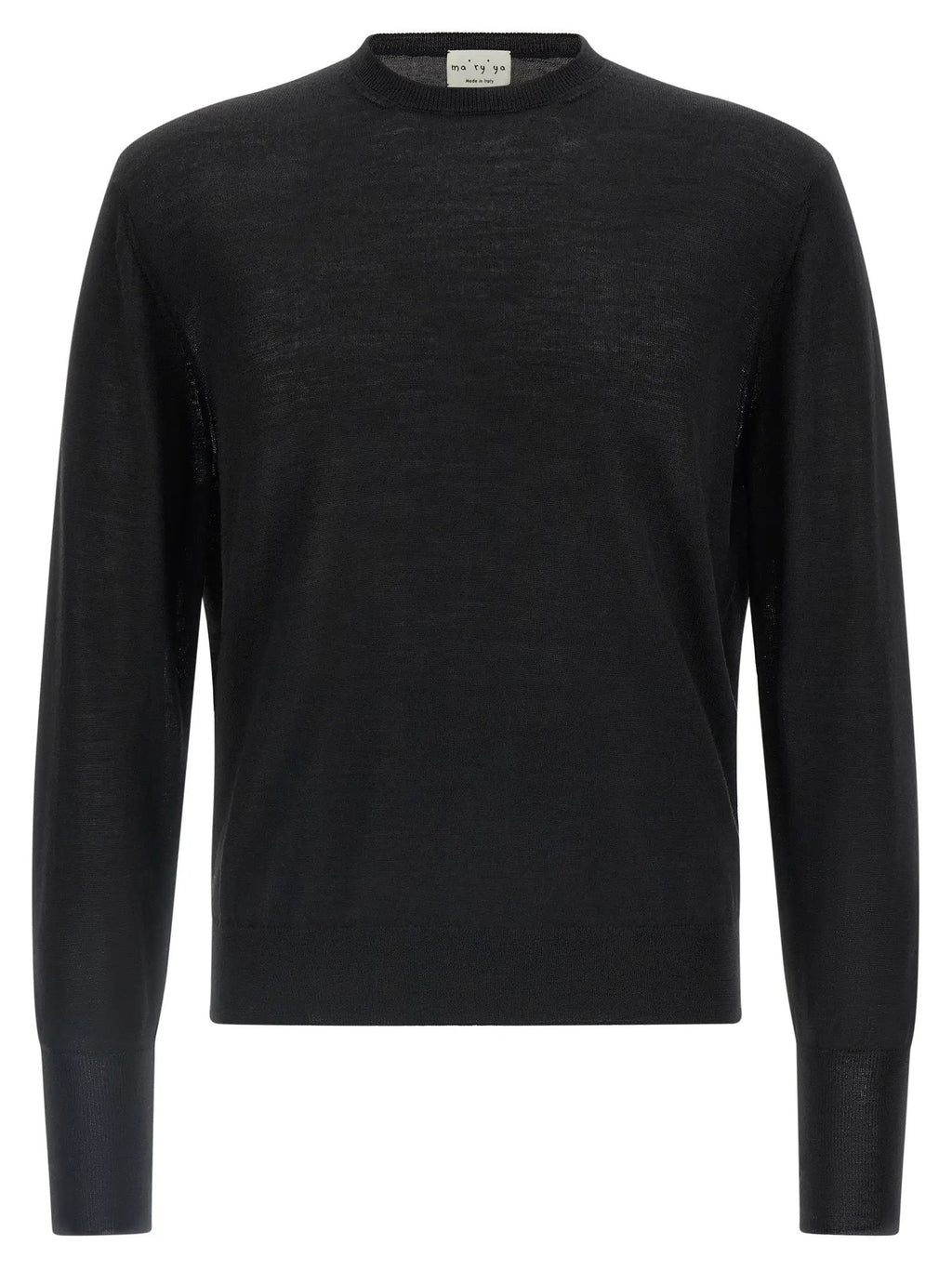 MA'RY'YA Black Virgin Wool Cardigan