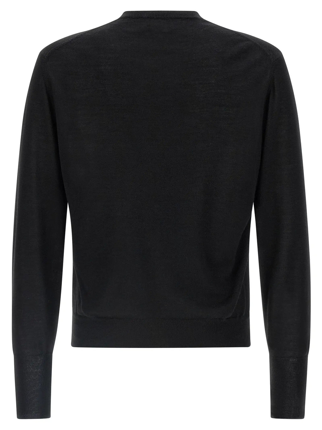 MA'RY'YA Black Virgin Wool Cardigan