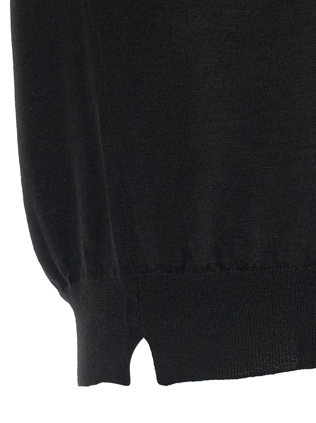 MA'RY'YA Black Virgin Wool Cardigan