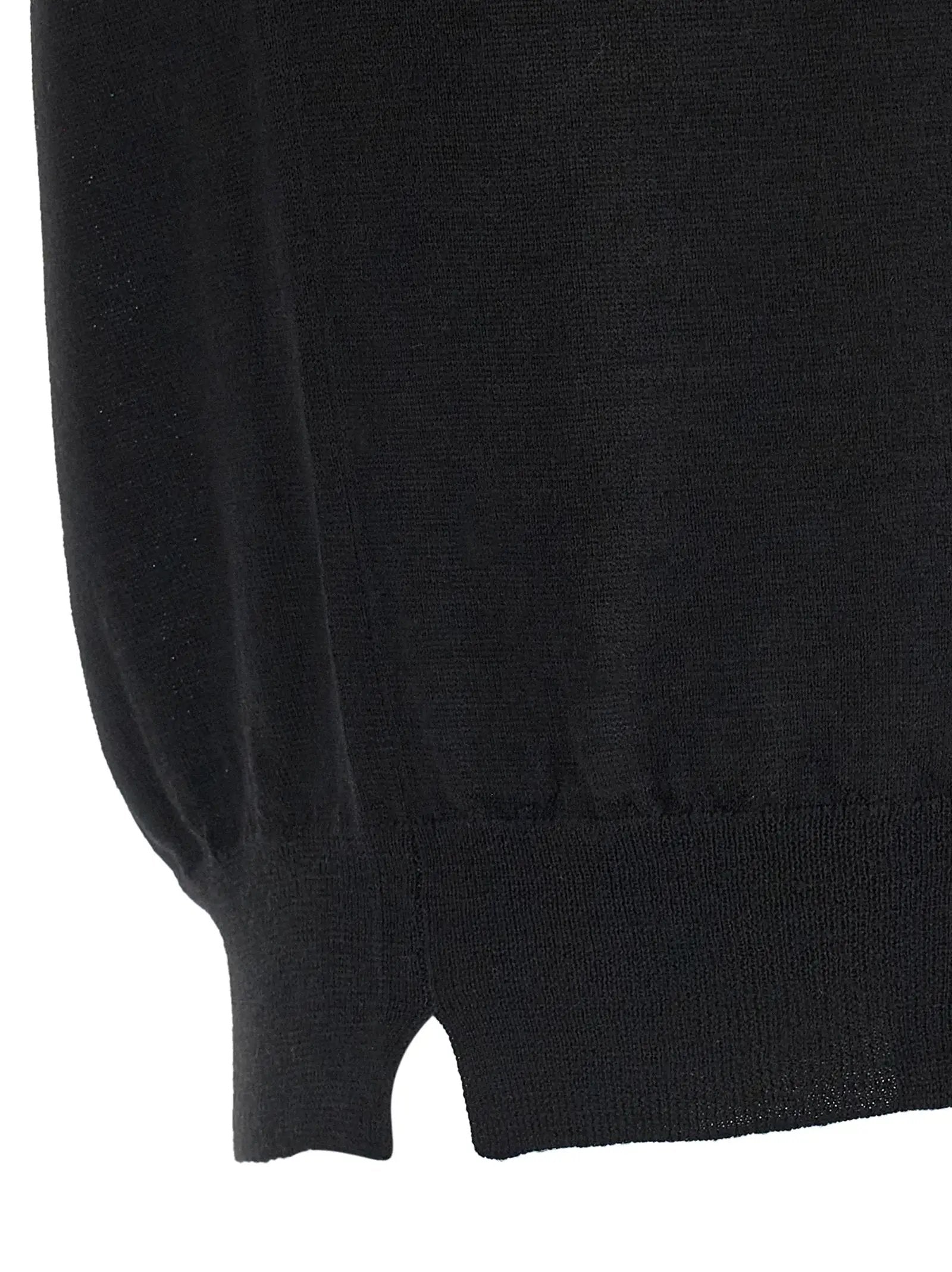 MA'RY'YA Black Virgin Wool Cardigan