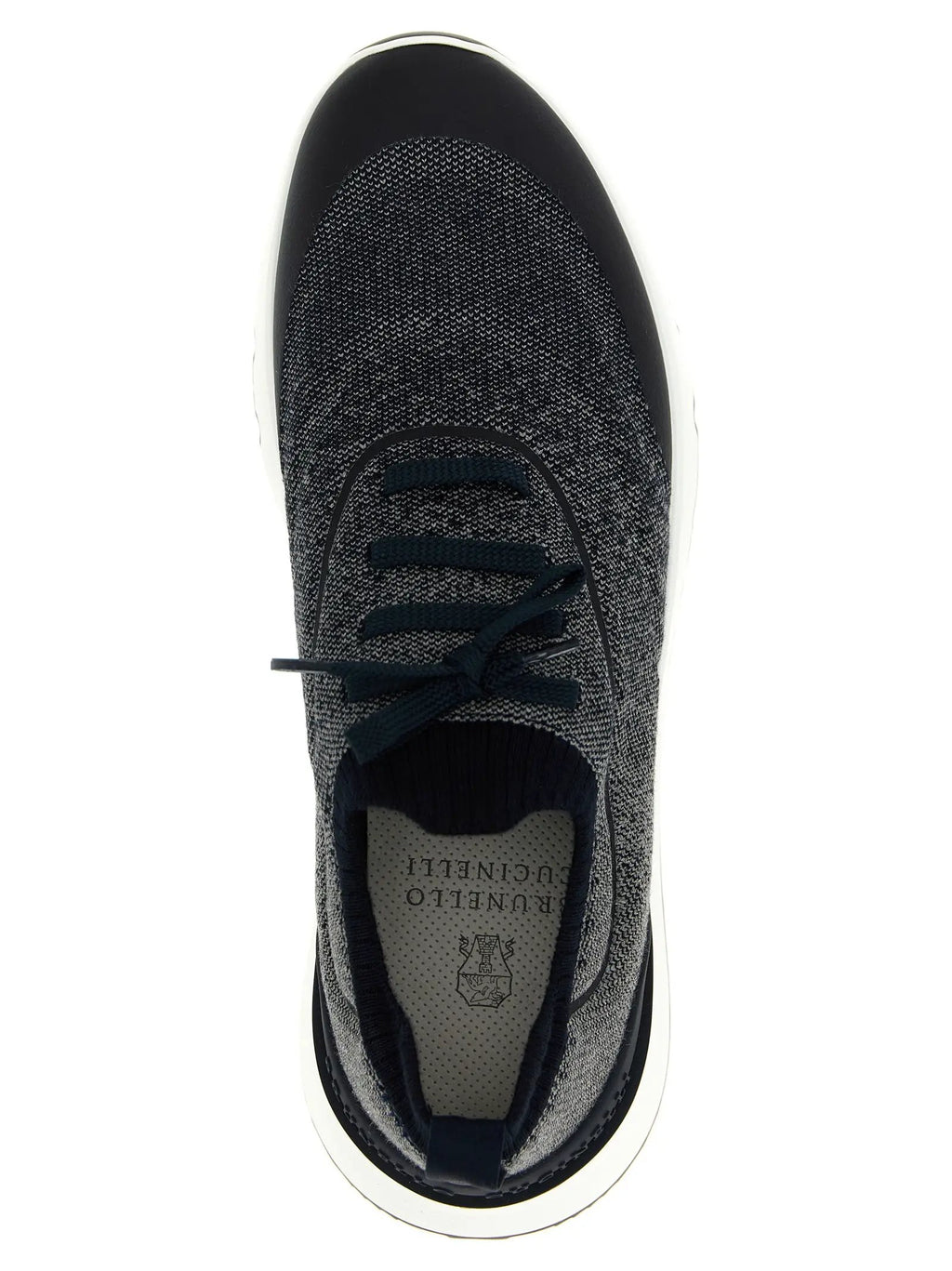Brunello Cucinelli Blue Cotton Athletic Sneakers
