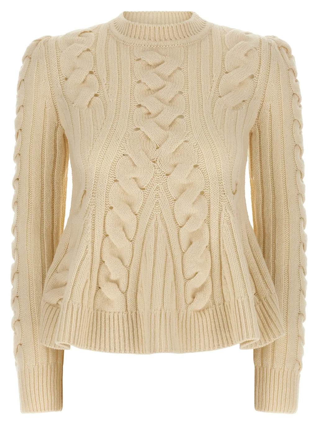 Alexander McQueen Beige Wool Cardigan