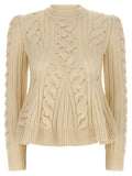 Alexander McQueen Beige Wool Cardigan