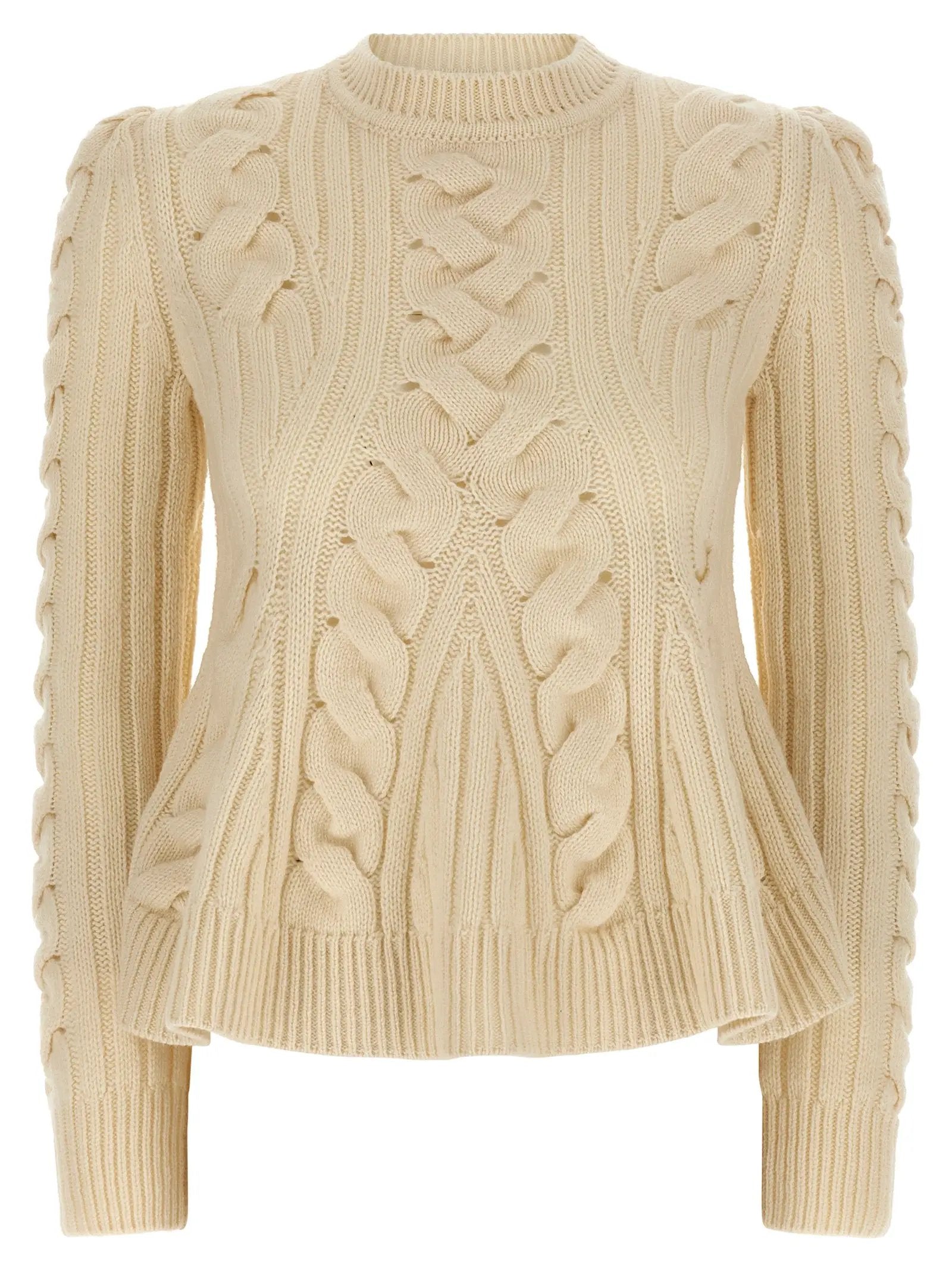 Alexander McQueen Beige Wool Cardigan