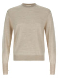 MA'RY'YA Beige Virgin Wool Cardigan