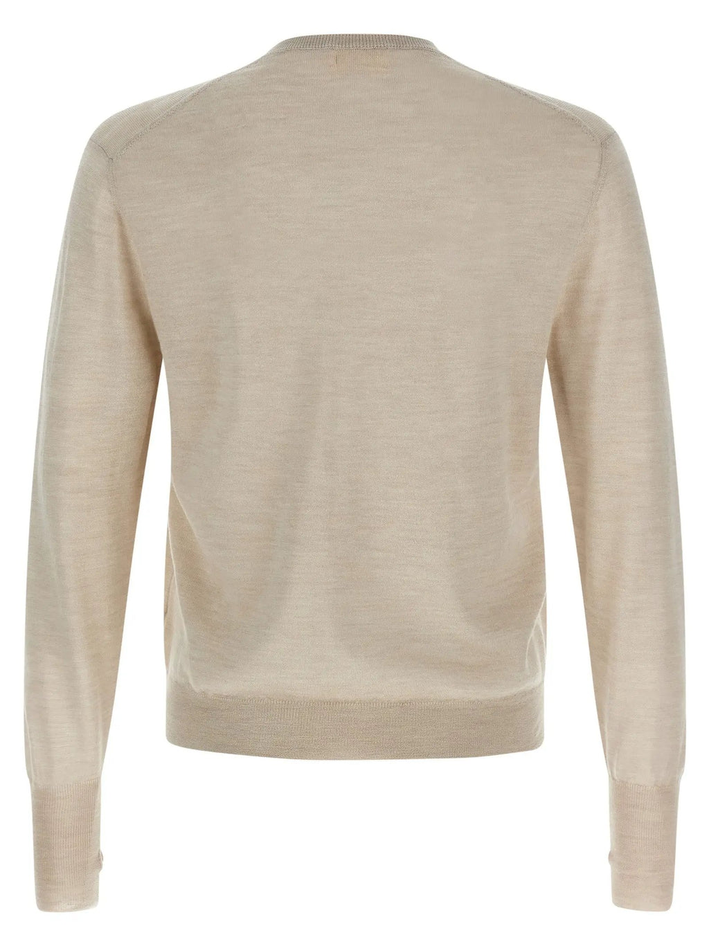 MA'RY'YA Beige Virgin Wool Cardigan