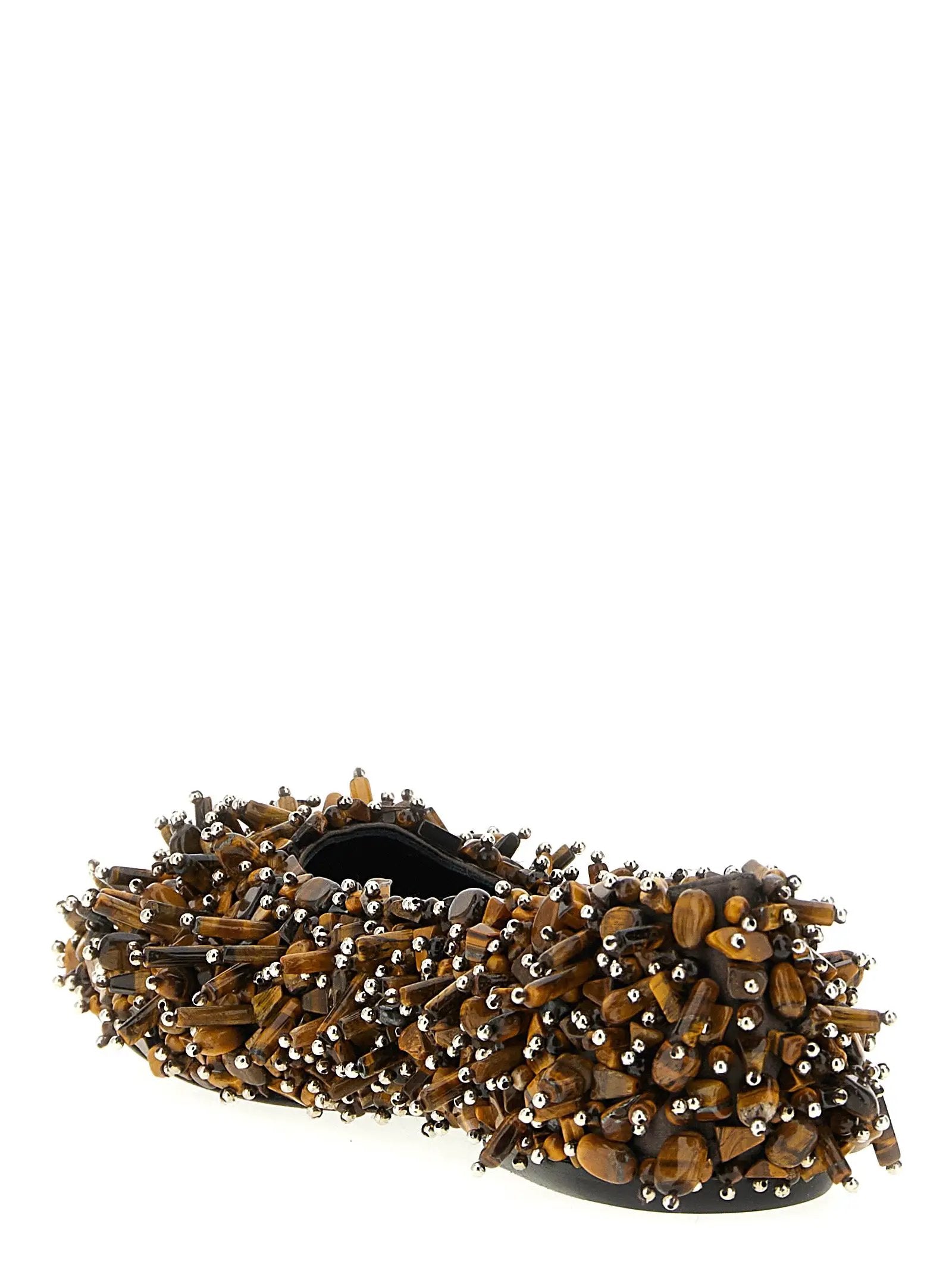 Dries Van Noten Brown Viscose Ballet Flats
