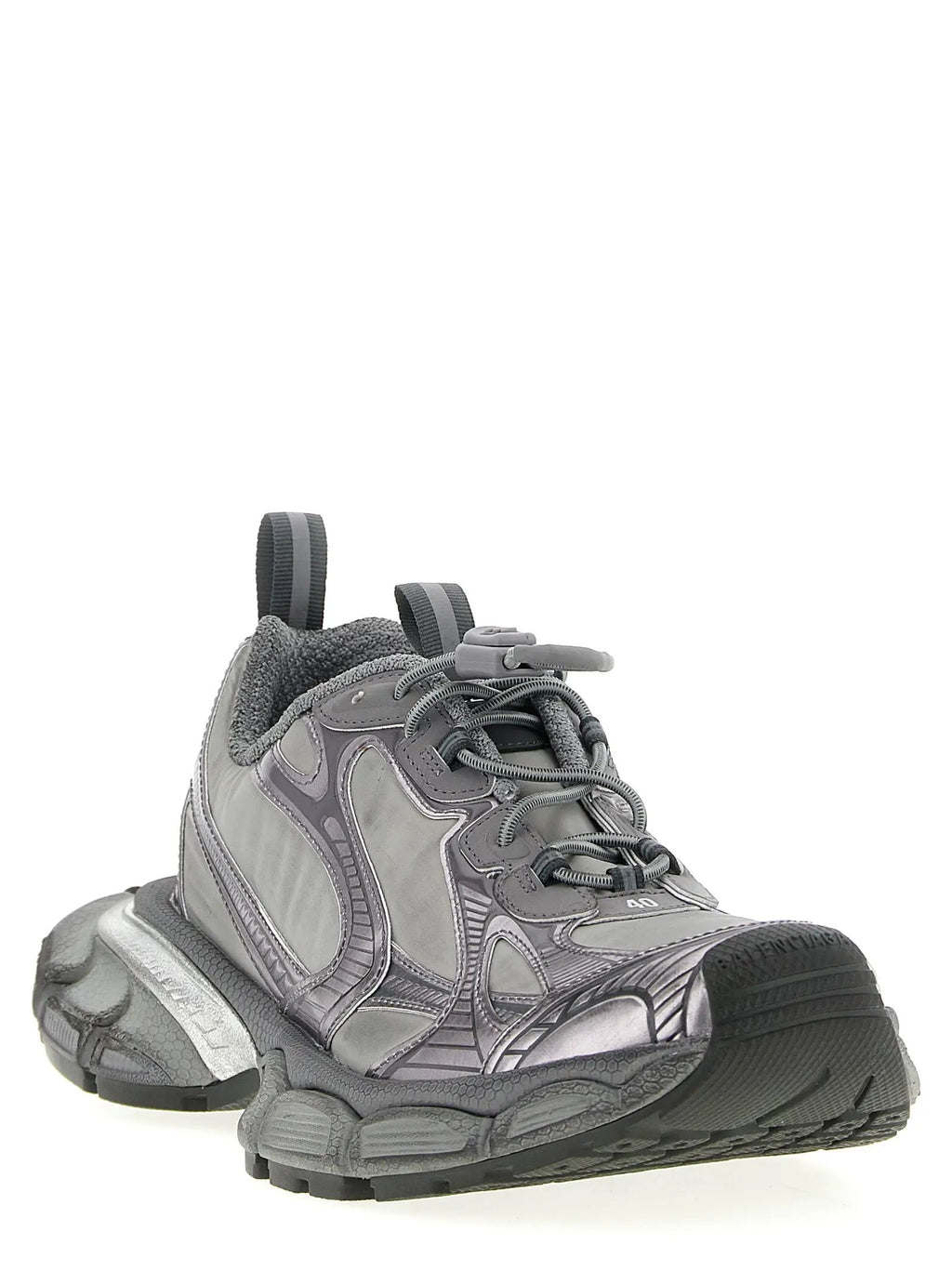 Balenciaga Gray Polyester Athletic Sneakers
