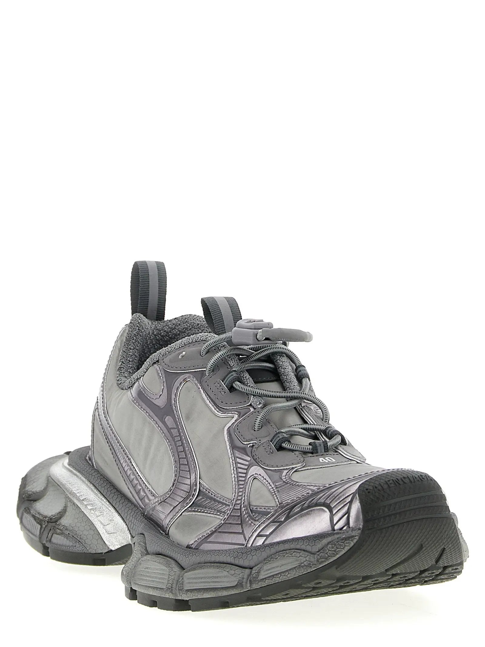 Balenciaga Gray Polyester Athletic Sneakers