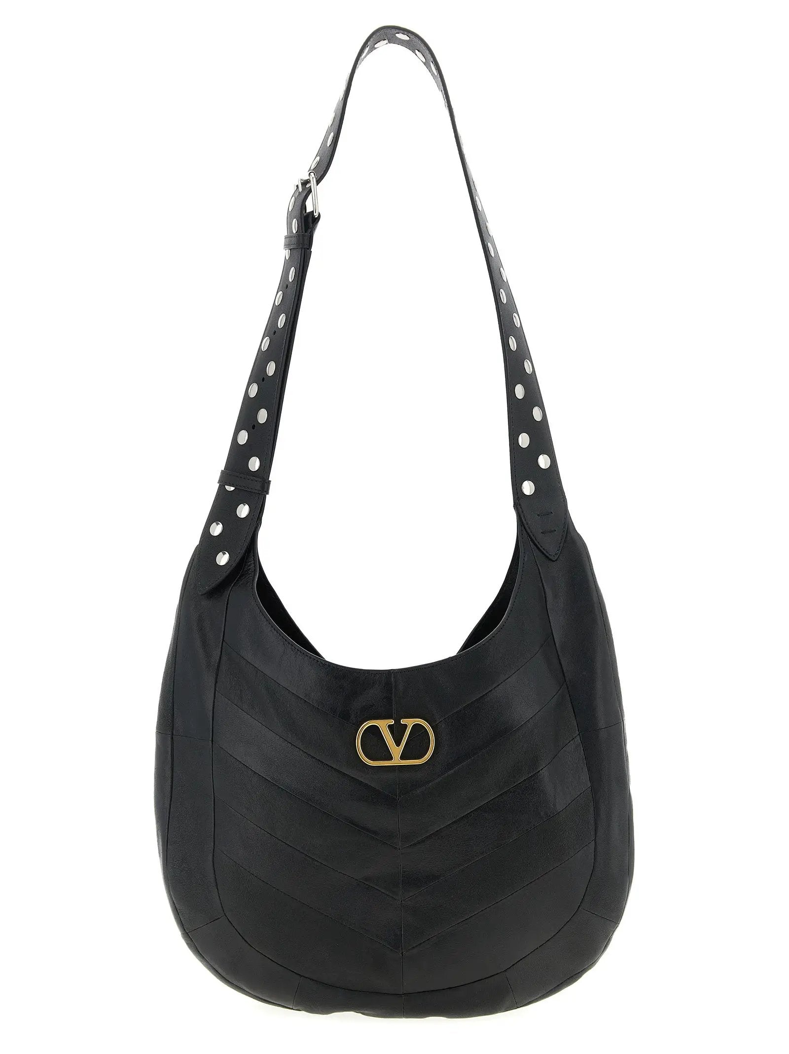 Valentino Garavani Black Lamb Leather Shoulder Bag