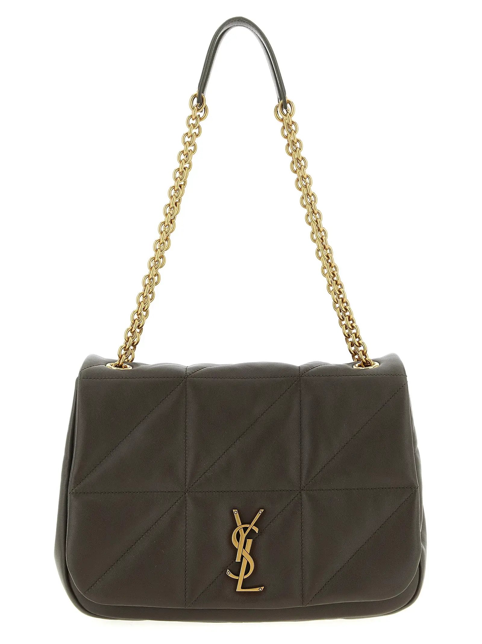 Saint Laurent Bicolor Lamb Leather Shoulder Bag