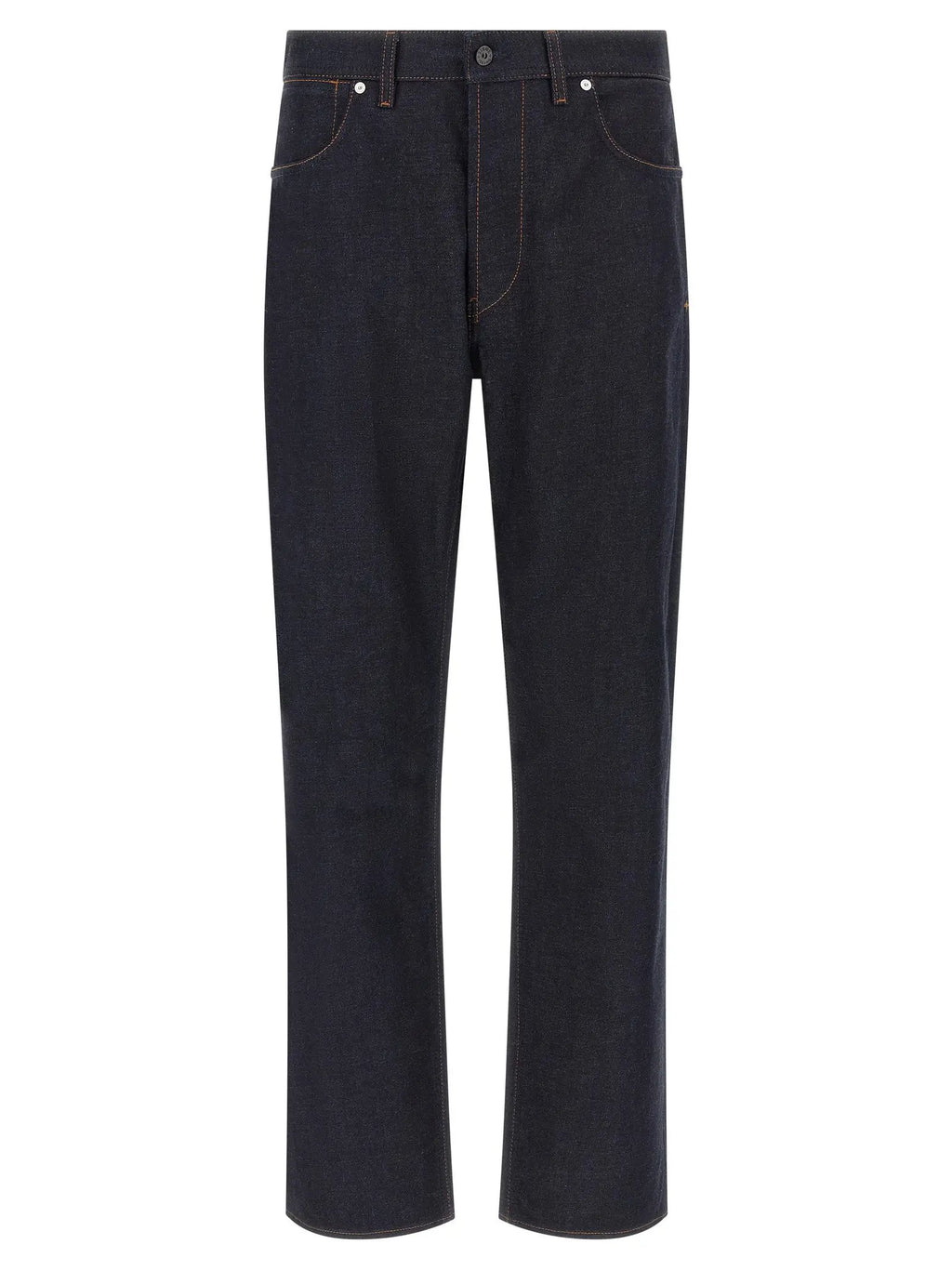 Stone Island Blue Cotton Straight-Leg Jeans