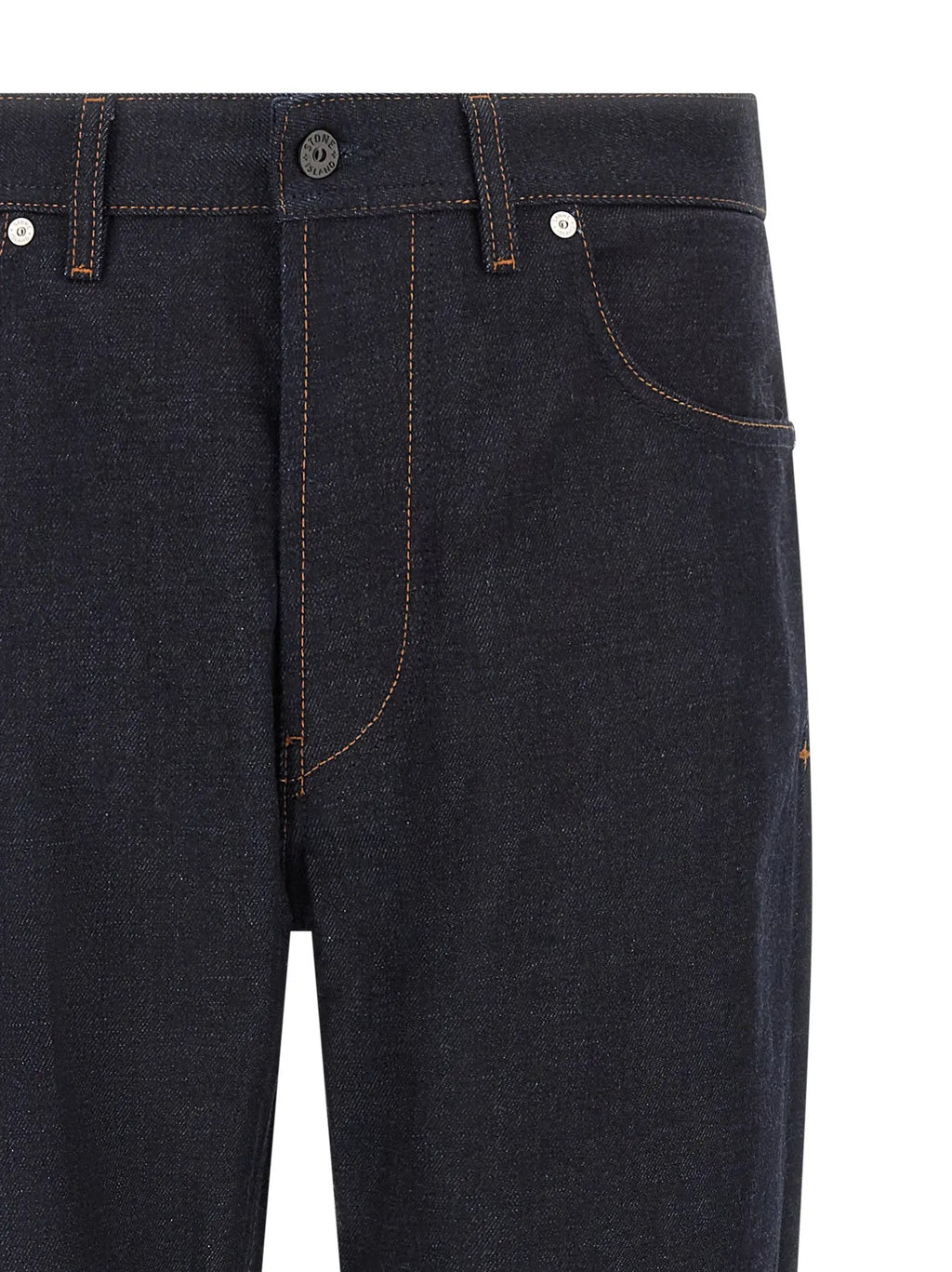 Stone Island Blue Cotton Straight-Leg Jeans