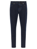 Stone Island Blue Cotton Straight-Leg Jeans