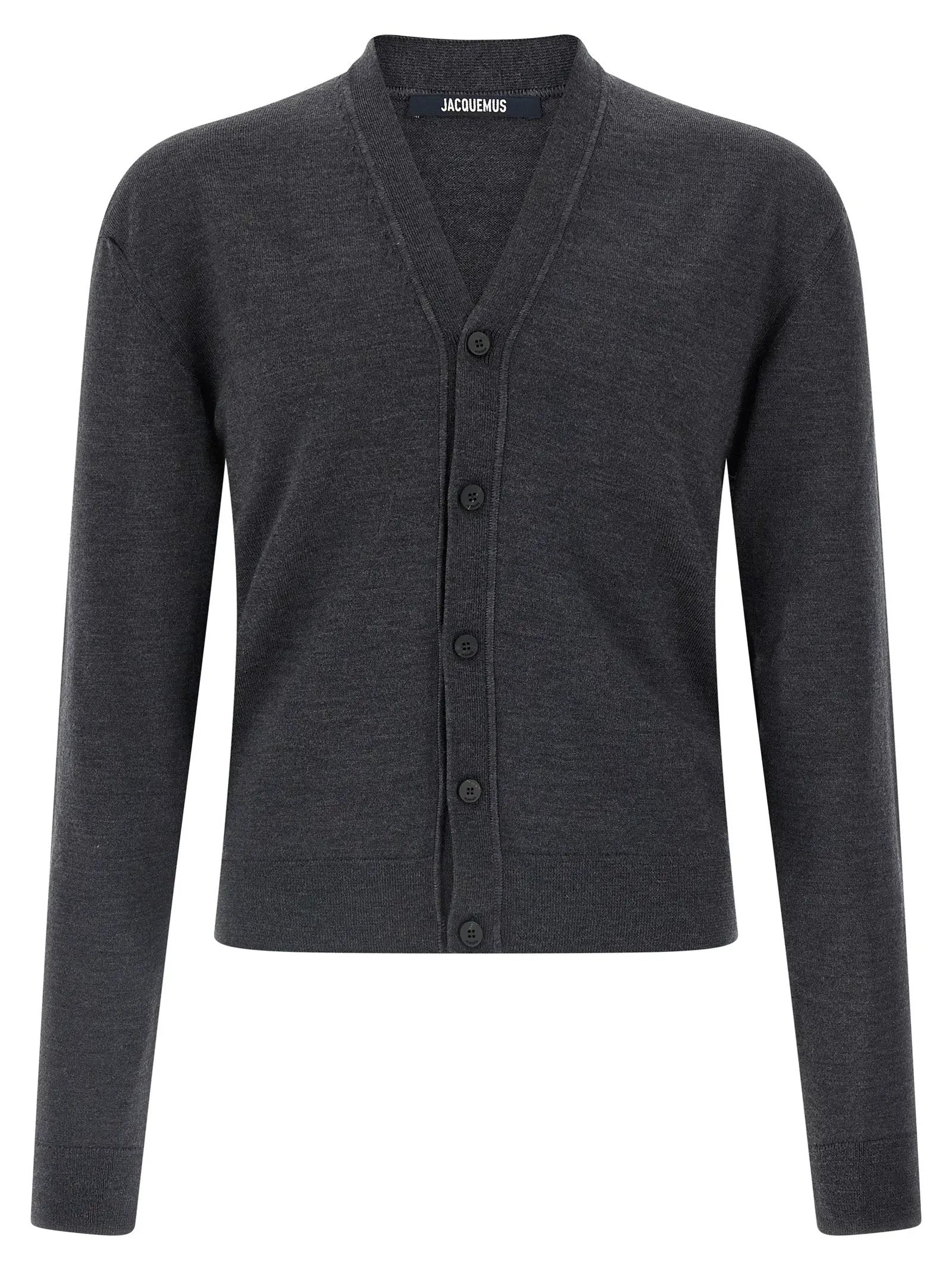 Jacquemus Gray Merino Wool Cardigan