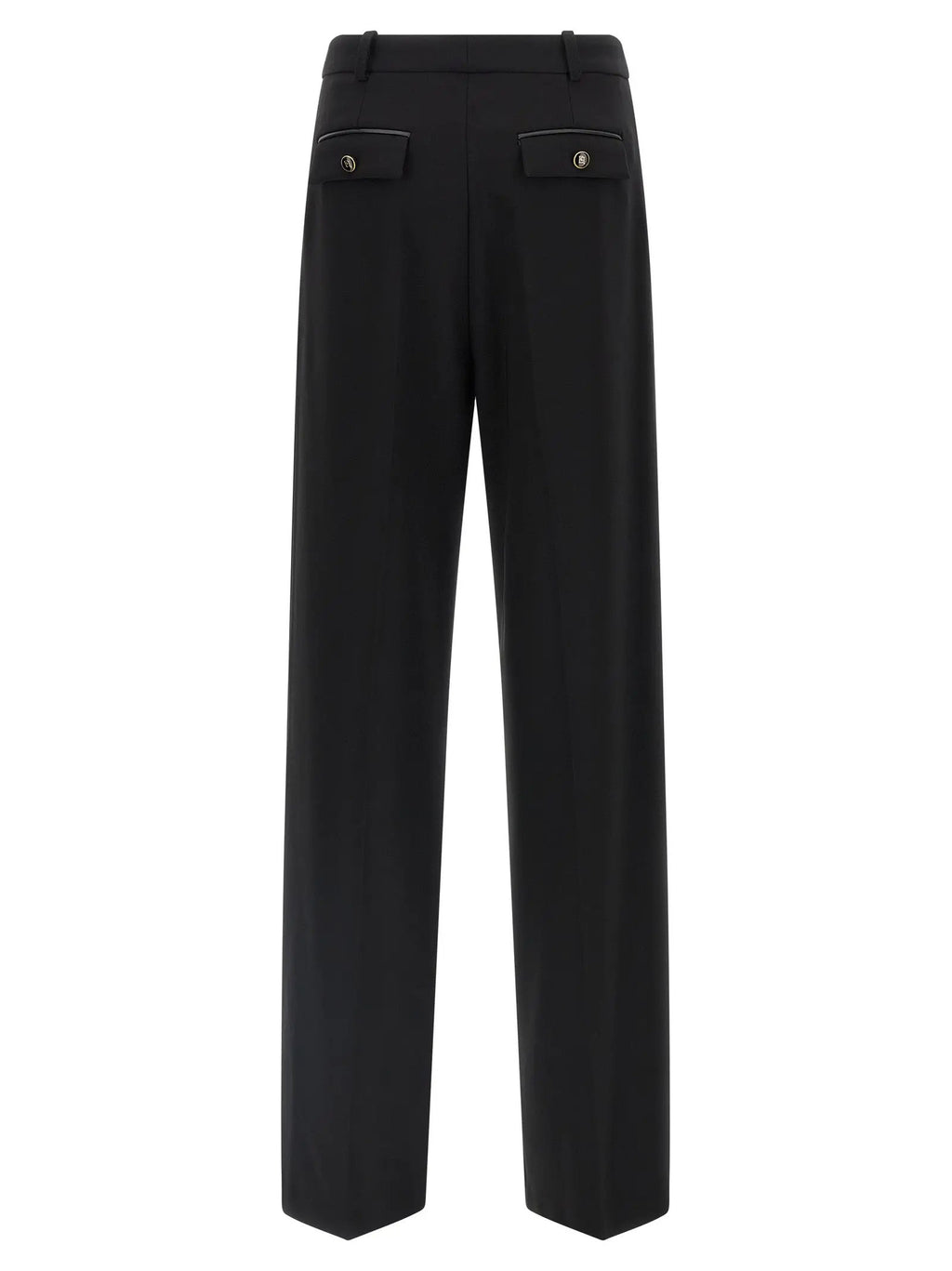 Elisabetta Franchi Black Polyester Casual Pants