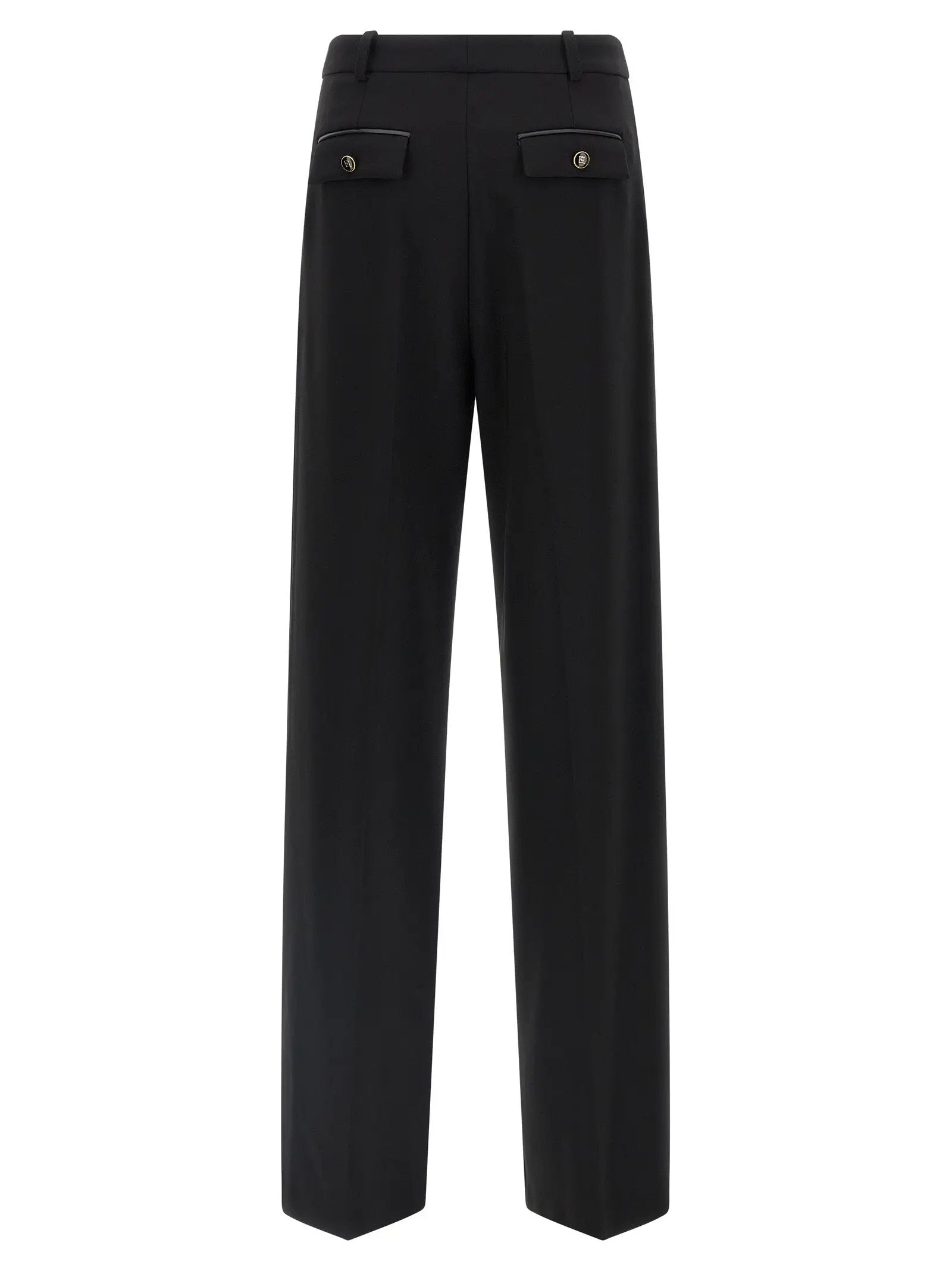 Elisabetta Franchi Black Polyester Casual Pants