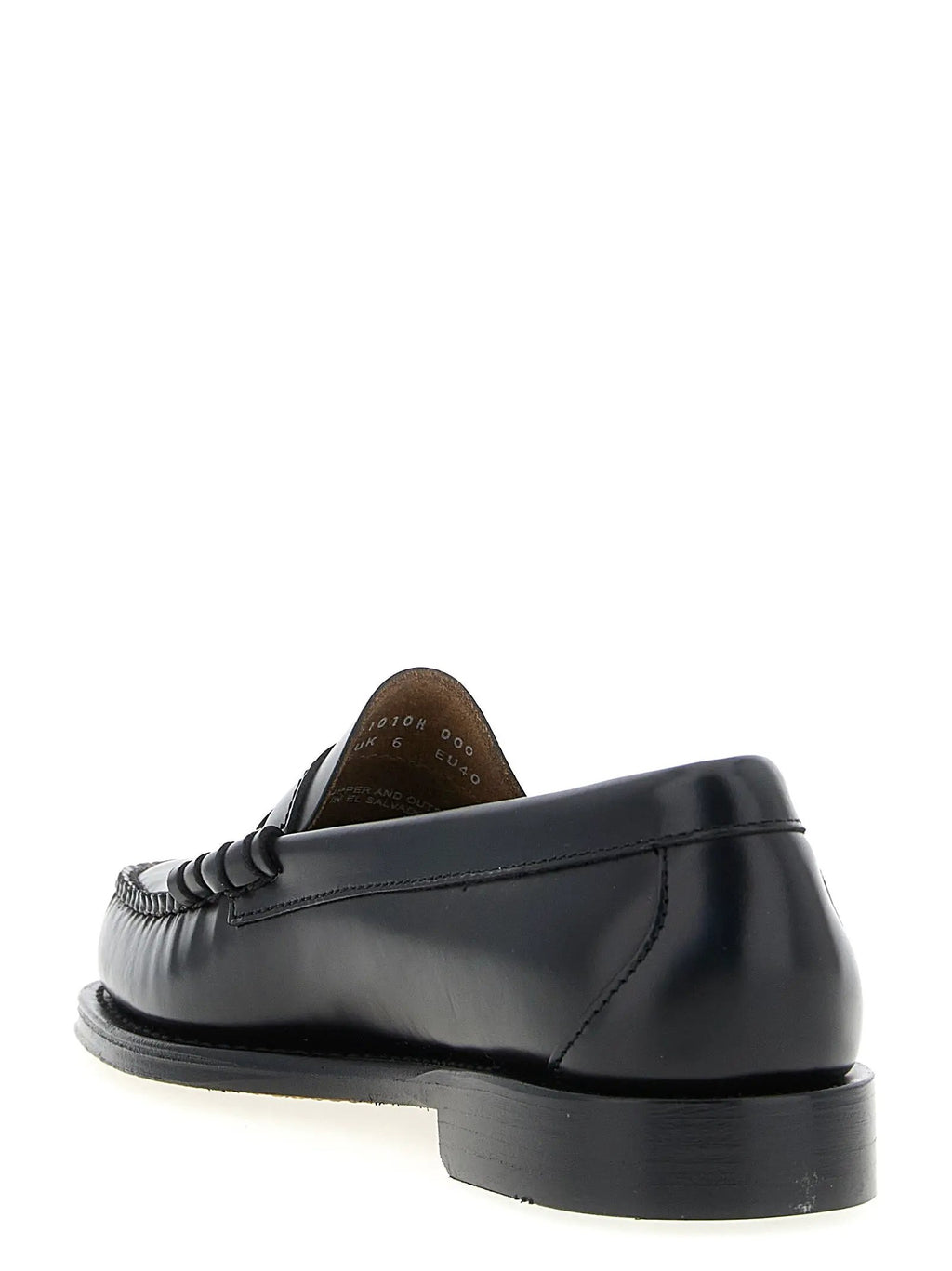 G.H. BASS Black Cowhide Slip-On Loafers