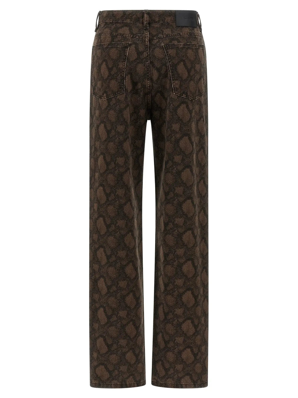 ROTATE BIRGER CHRISTENSEN Brown Cotton Straight-Leg Jeans
