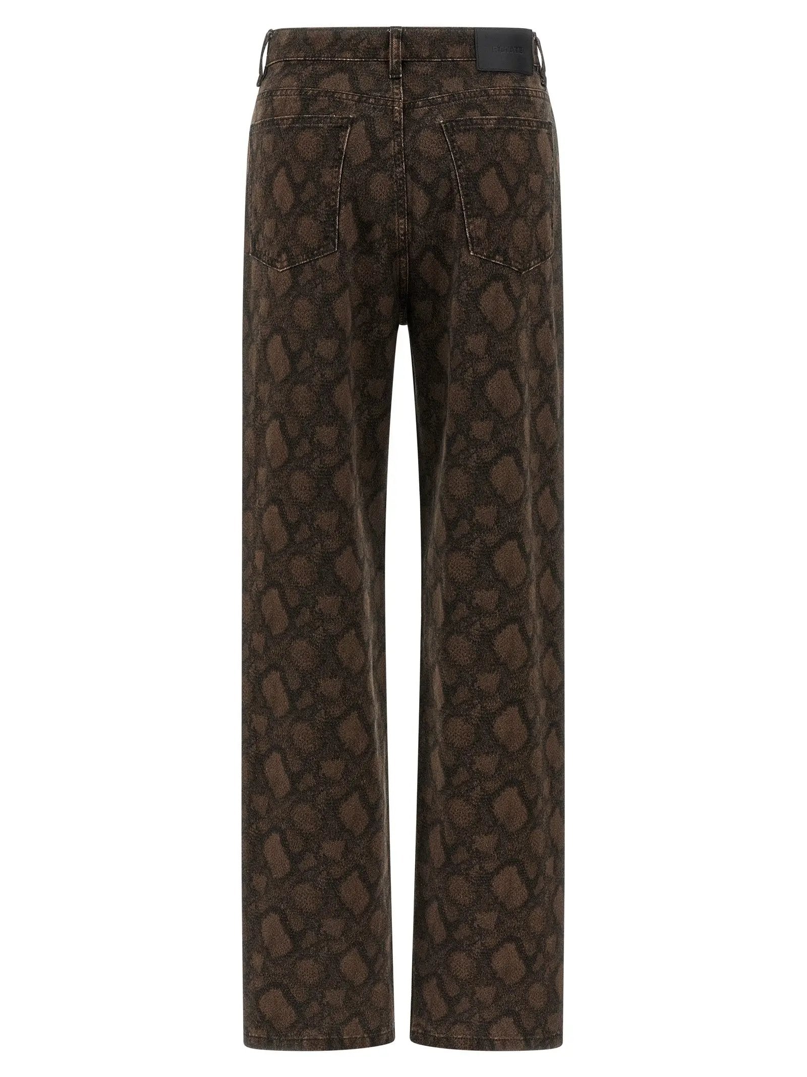 ROTATE BIRGER CHRISTENSEN Brown Cotton Straight-Leg Jeans