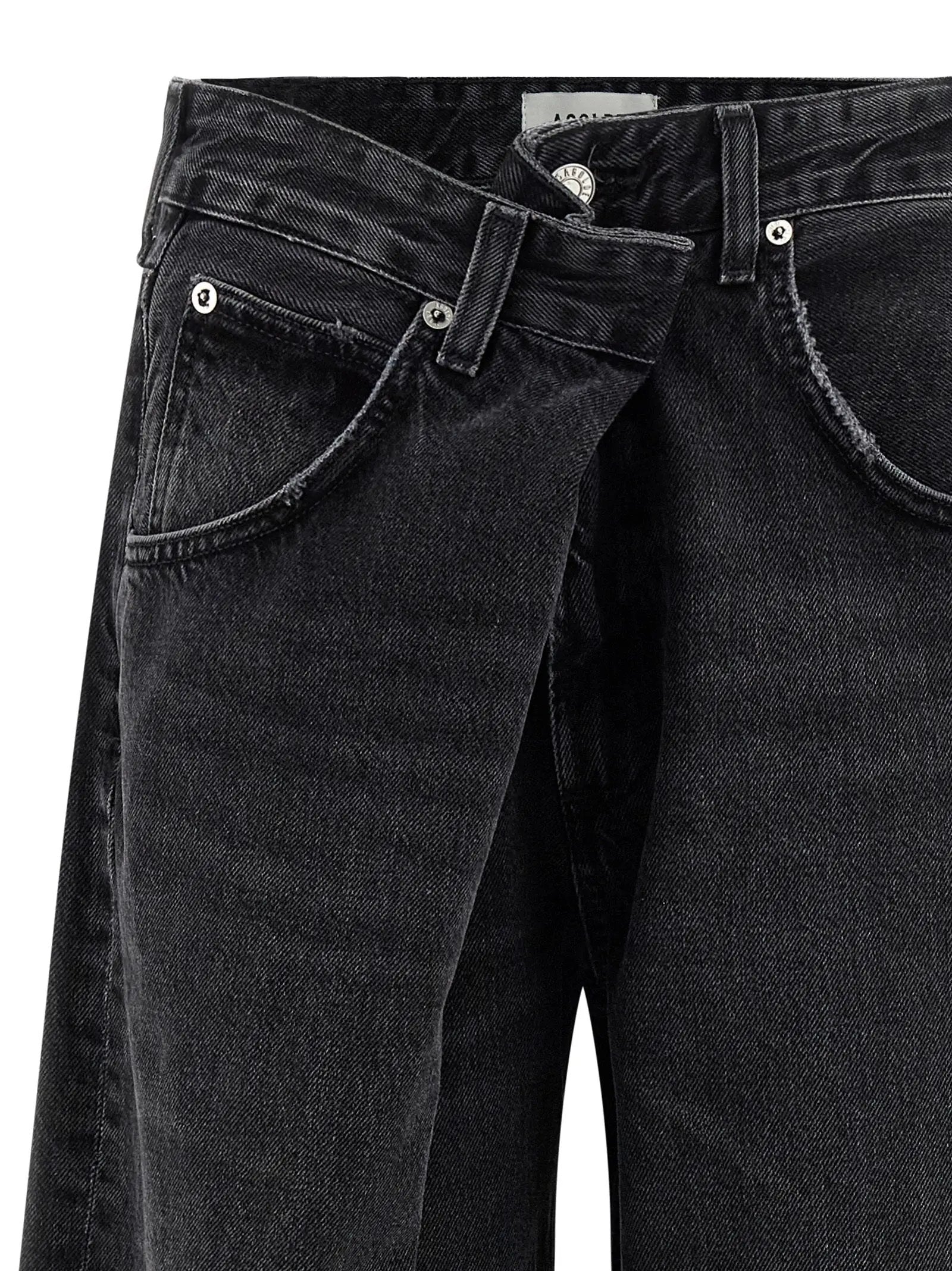 Agolde Black Cotton Jeans Denim