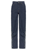 ROTATE BIRGER CHRISTENSEN Blue Cotton Jeans Denim