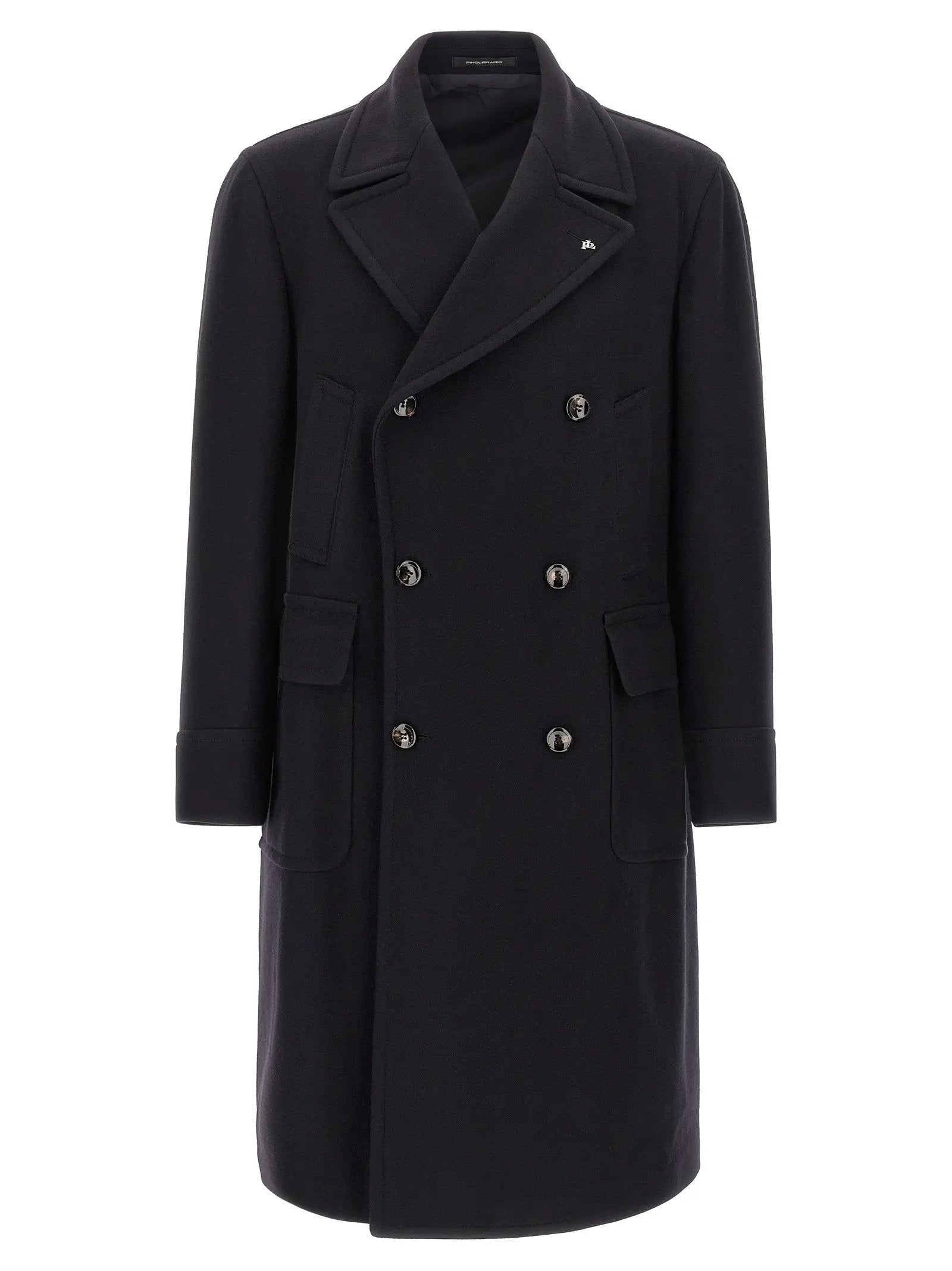Tagliatore Blue Wool Coat
