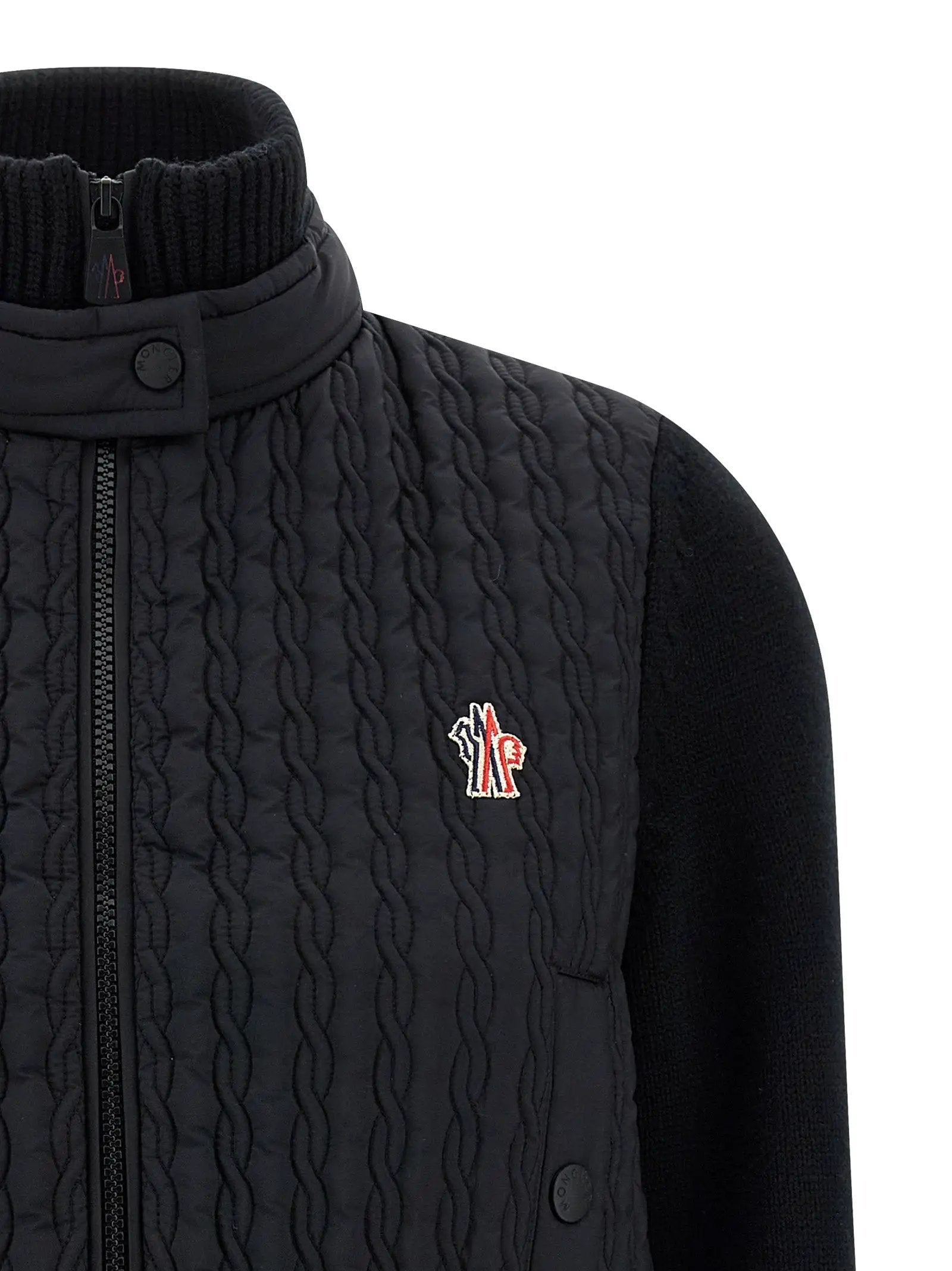 Moncler Grenoble Black Polyamide Cardigan