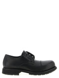 Balenciaga Black Bull Skin Slip-On Loafers