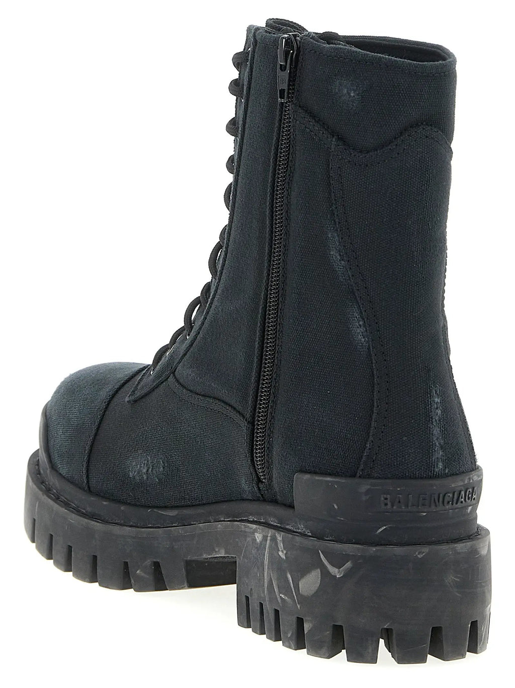 Balenciaga Black Cotton Chelsea Boots