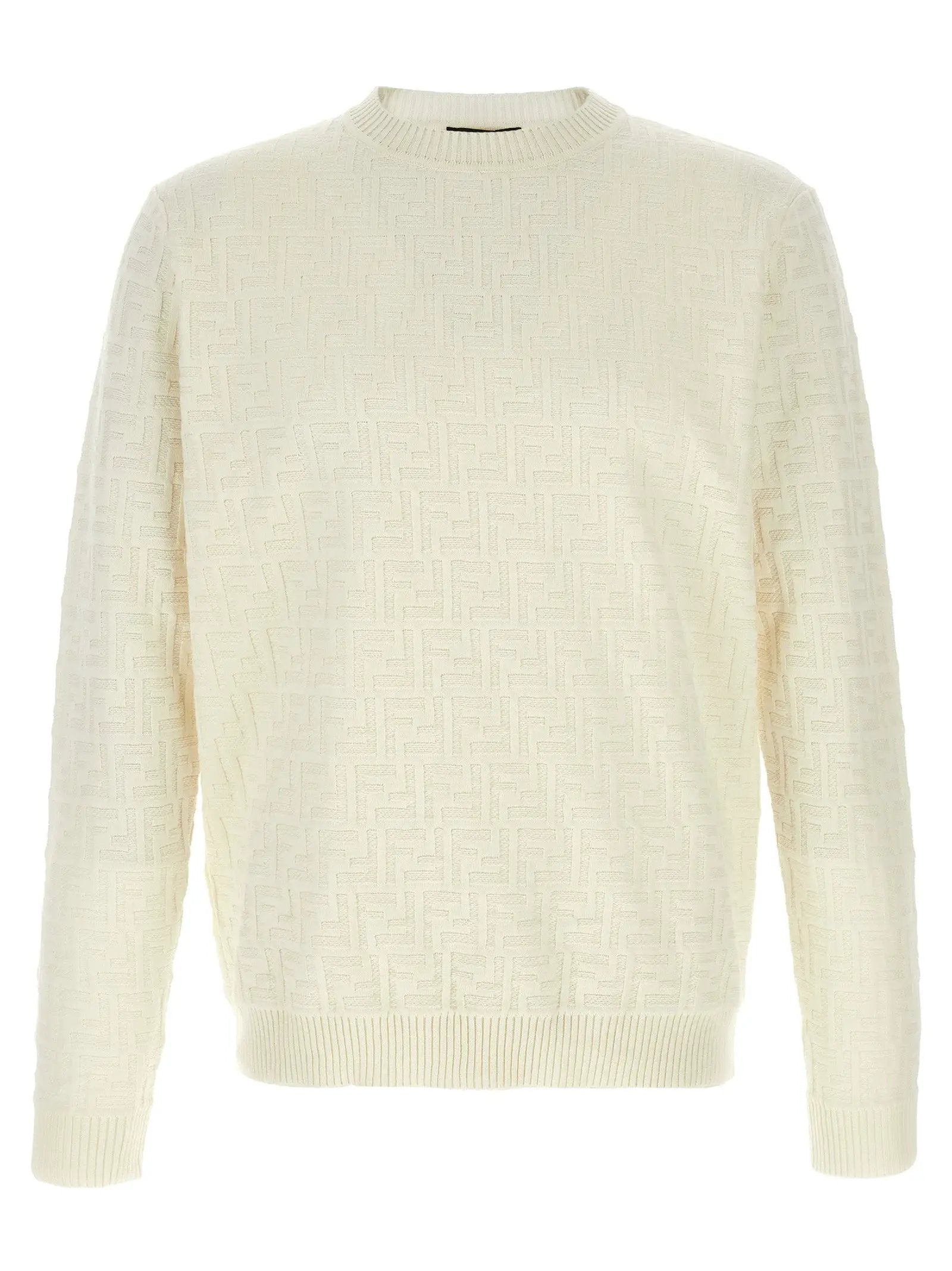 Fendi White Cotton Cardigan