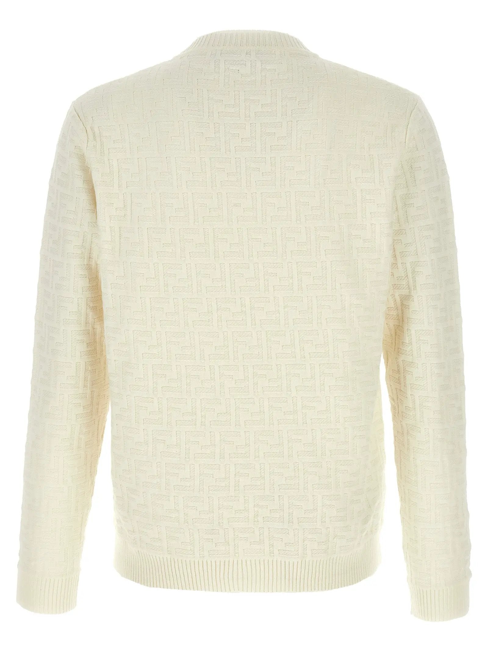 Fendi White Cotton Cardigan