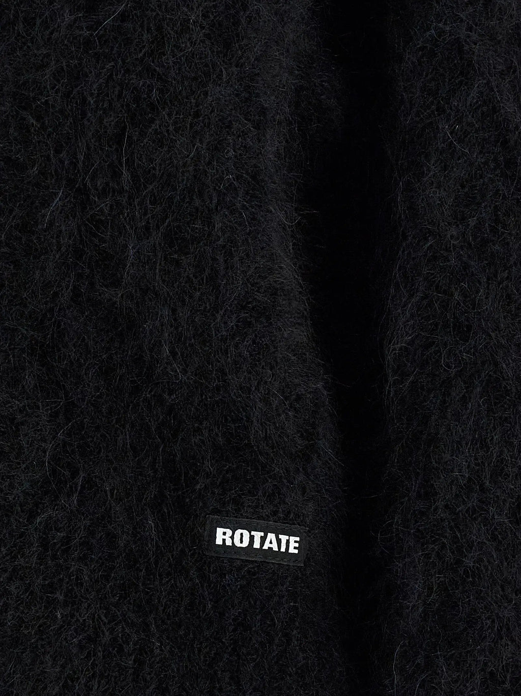 ROTATE BIRGER CHRISTENSEN Black Alpaca Leather Cardigan