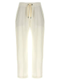 Brunello Cucinelli White Cotton Joggers (Workout Pants)