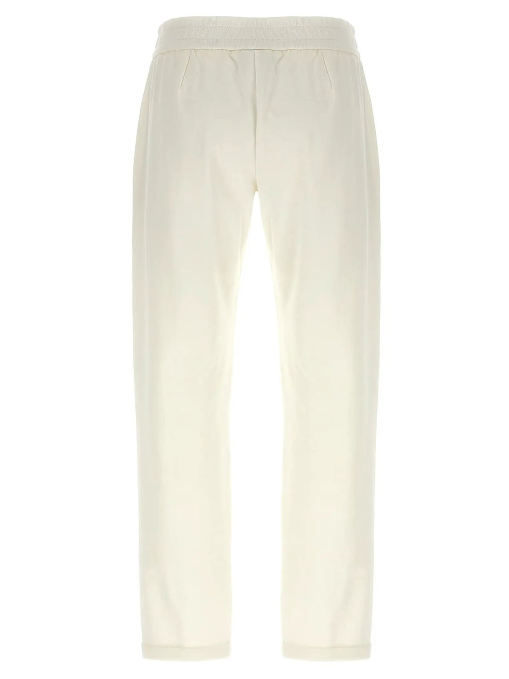 Brunello Cucinelli White Cotton Joggers (Workout Pants)