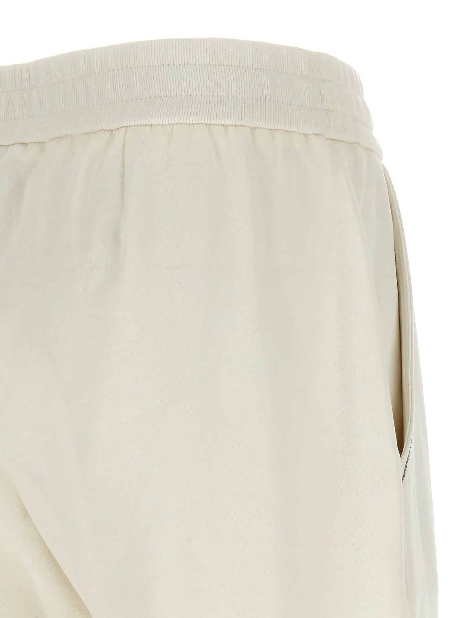 Brunello Cucinelli White Cotton Joggers (Workout Pants)