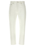 Victoria Beckham White Cotton High-Waisted Jean