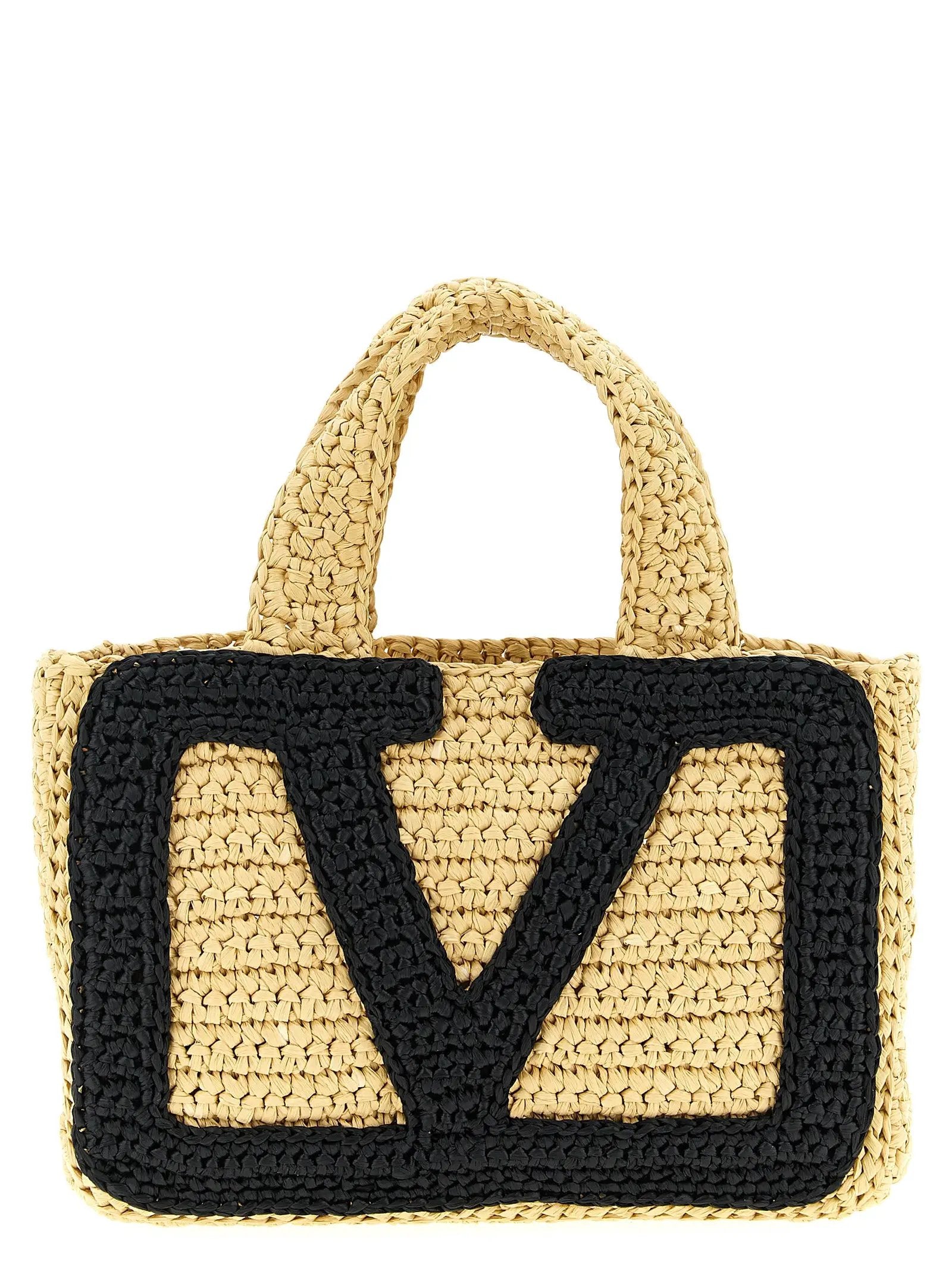 Valentino Garavani Black Viscose Tote Bag