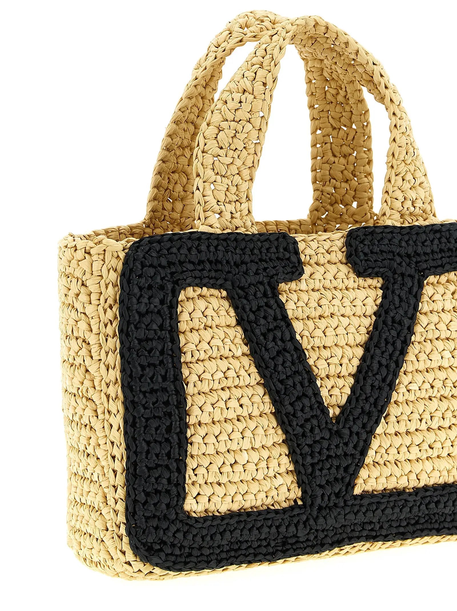 Valentino Garavani Black Viscose Tote Bag