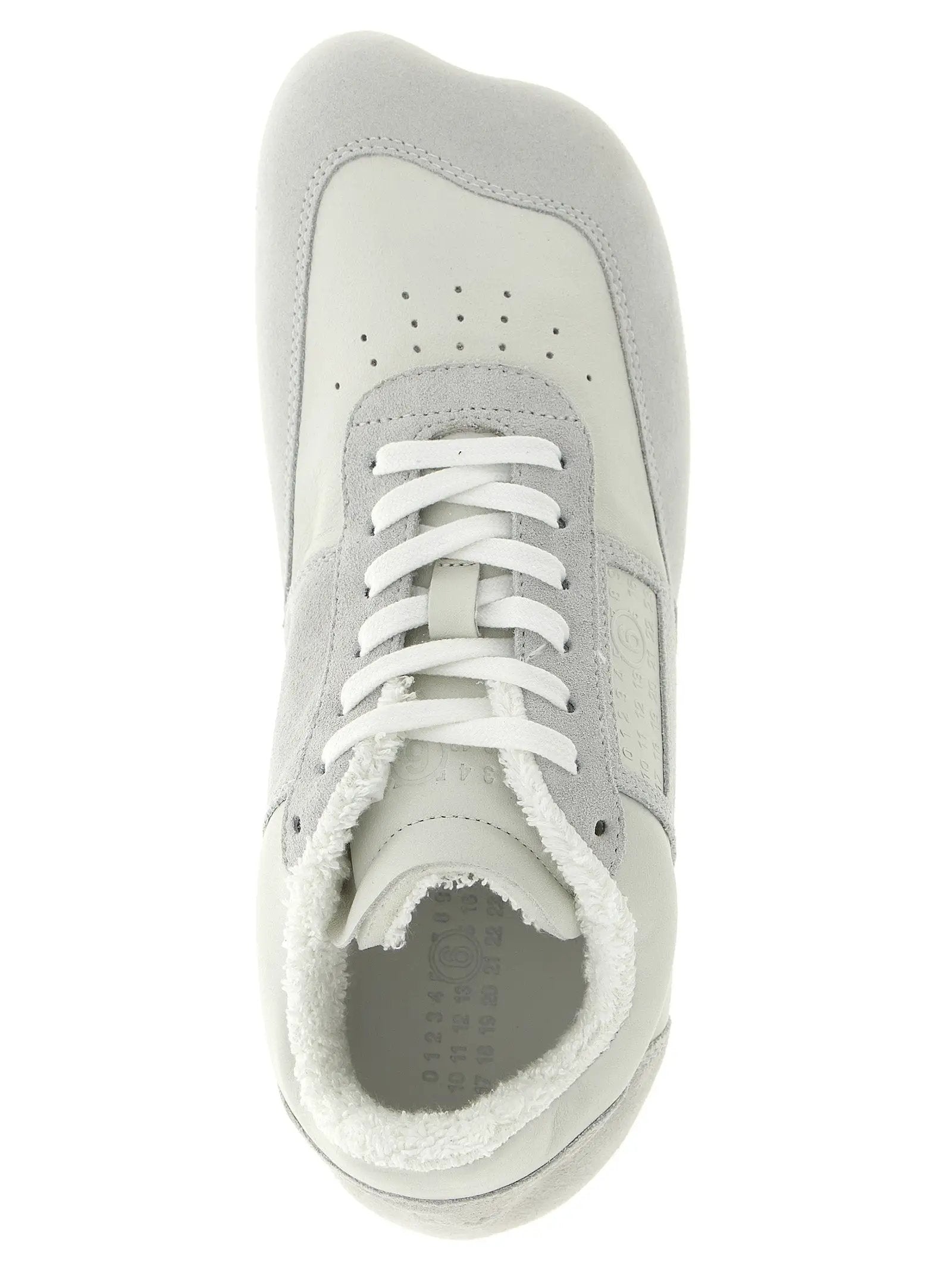 MM6 Maison Margiela White Calfskin Athletic Sneakers