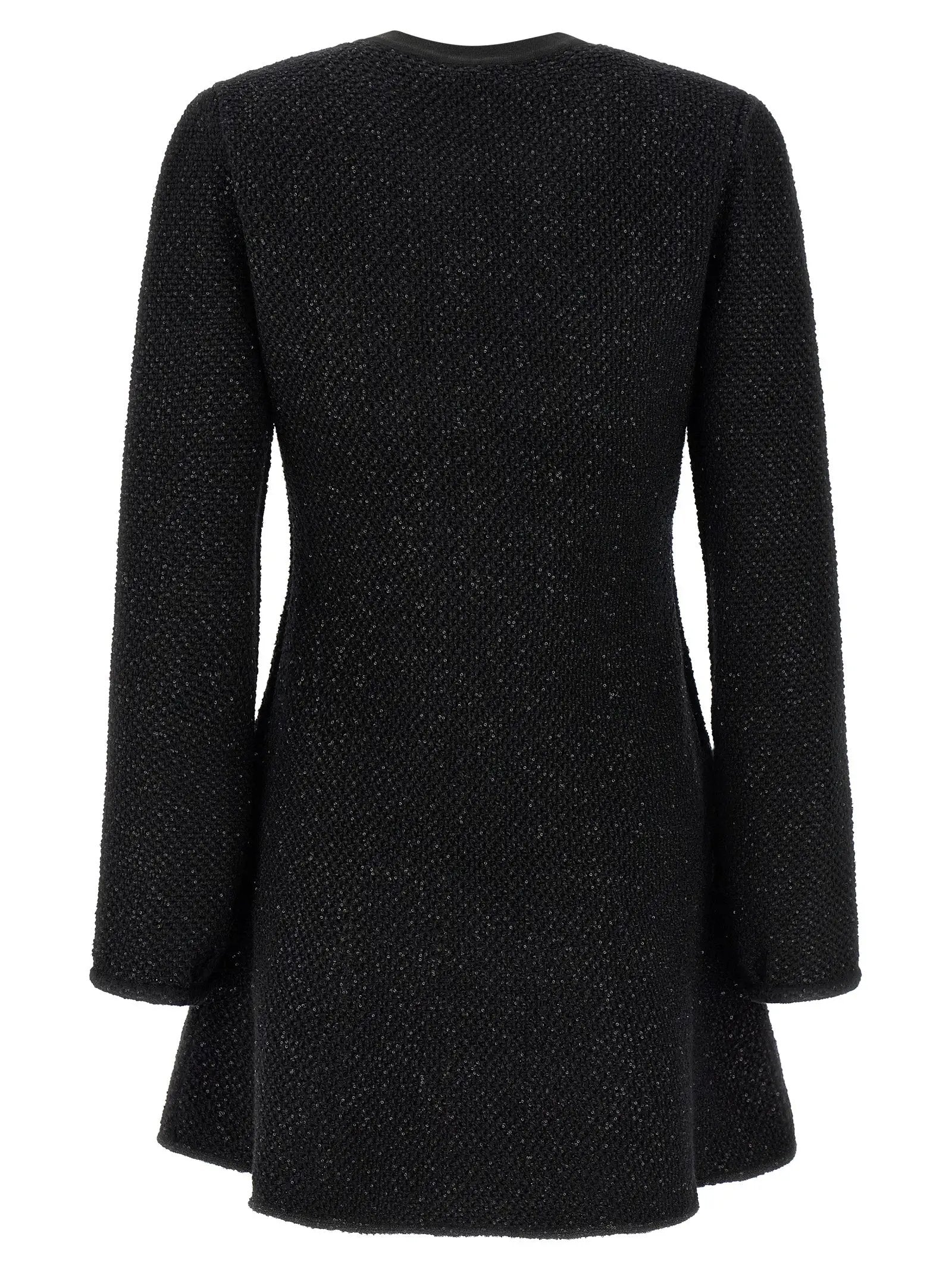 Self-Portrait Black Cotton Short Dress