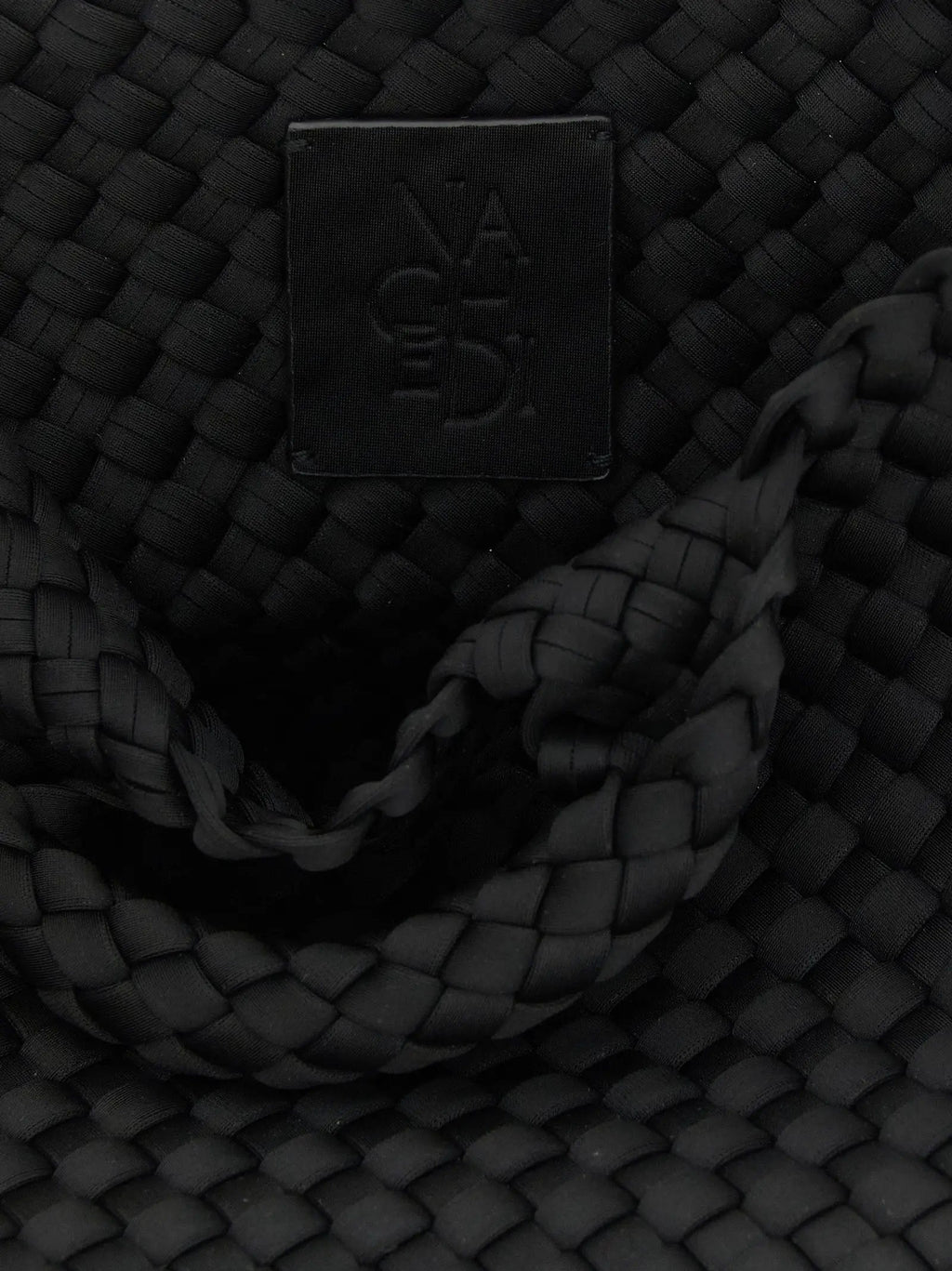 NAGHEDI Black Neoprene Tote Bag