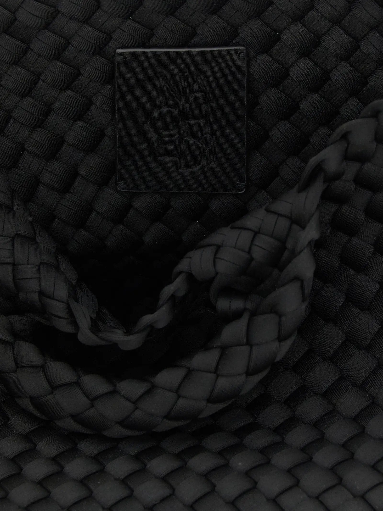NAGHEDI Black Neoprene Tote Bag