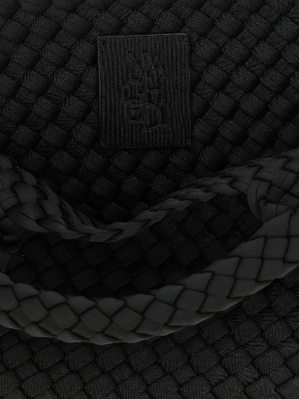 NAGHEDI Black Neoprene Tote Bag