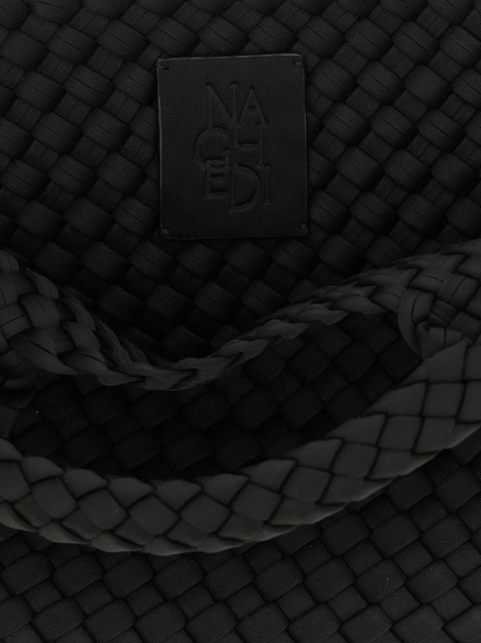 NAGHEDI Black Neoprene Tote Bag