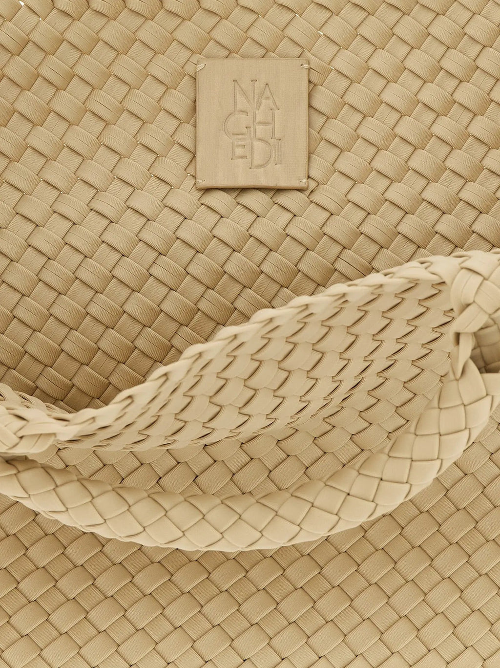 NAGHEDI Beige Neoprene Tote Bag